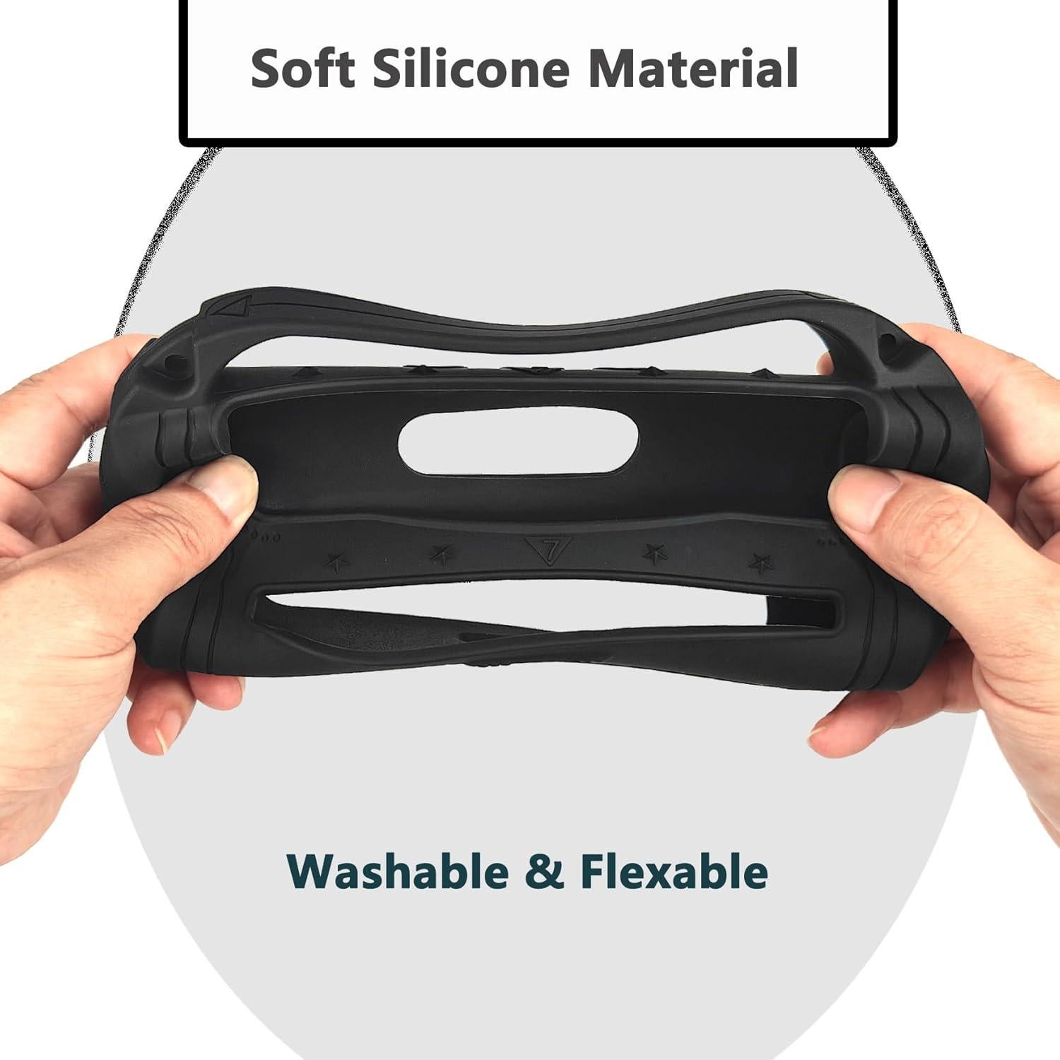 Funda de silicona JCHPINE para altavoz JBL Flip 7 - Negro