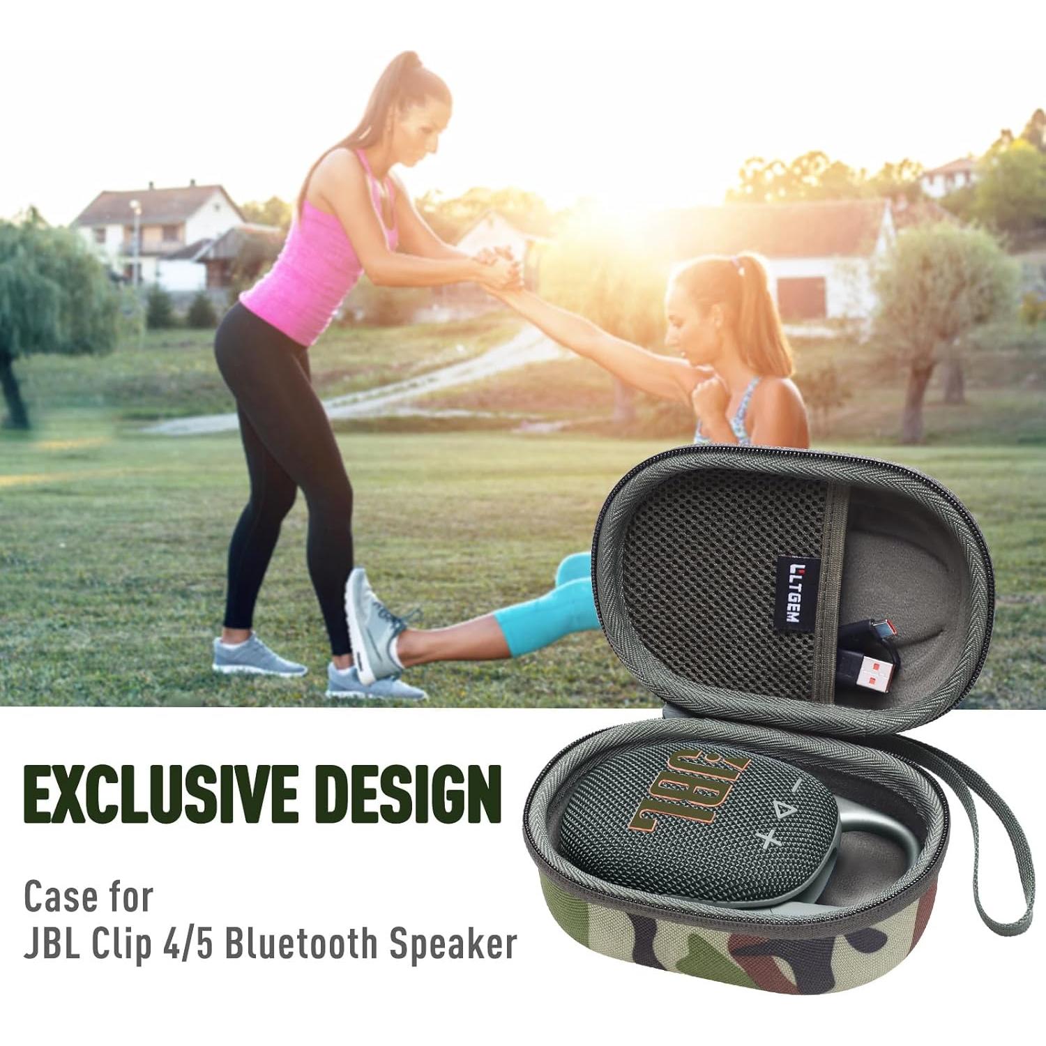 Funda LTGEM para Altavoz JBL Clip 4/5 Camuflaje Impermeable