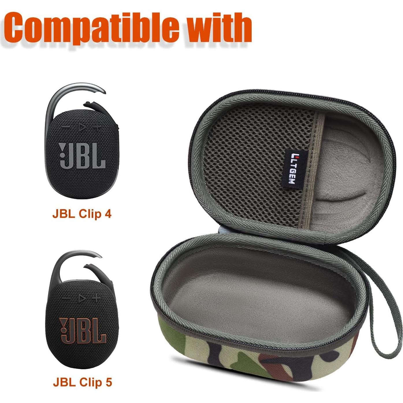 Funda LTGEM para Altavoz JBL Clip 4/5 Camuflaje Impermeable