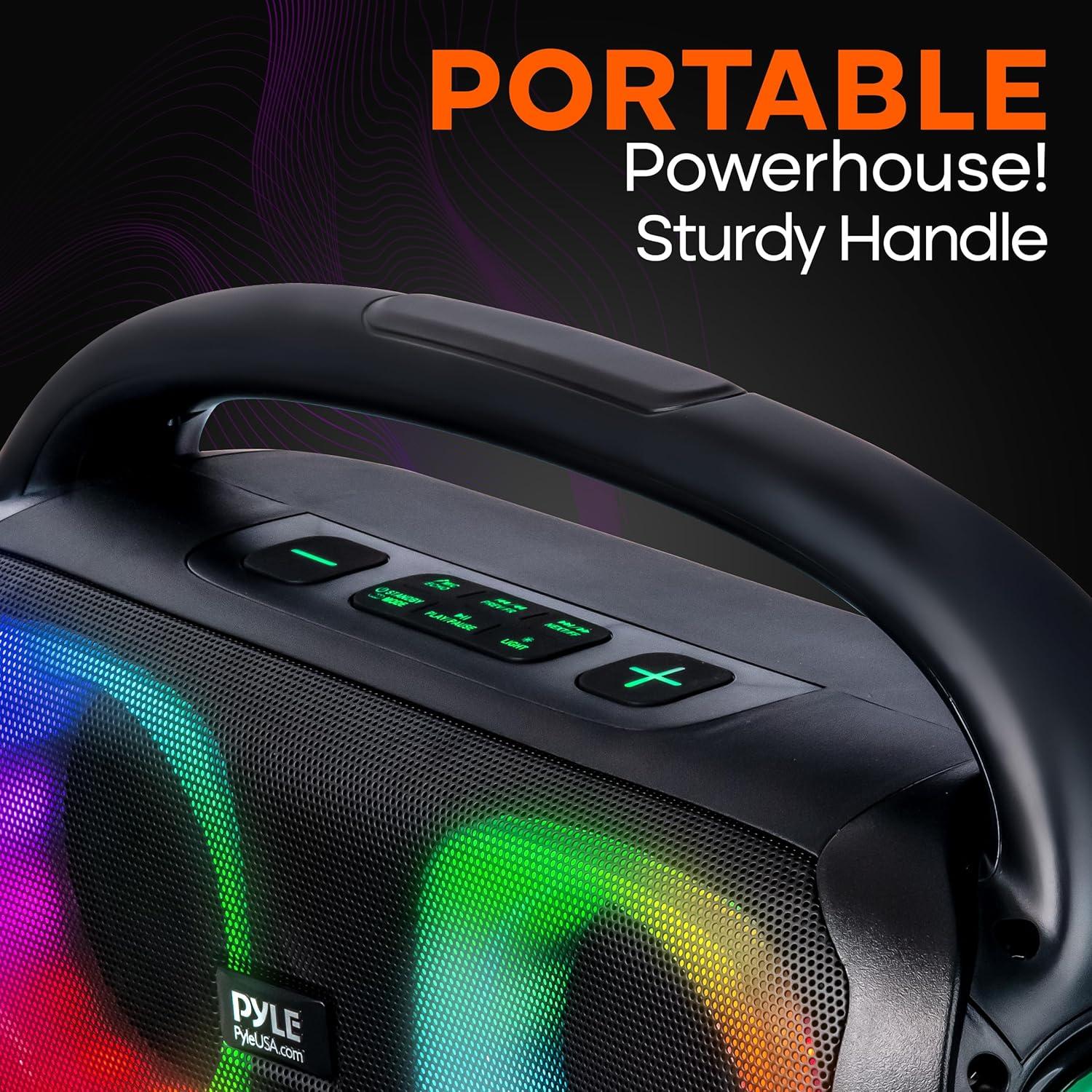 Altavoz Bluetooth Pyle Boombox 160W 5" Inalámbrico Portátil