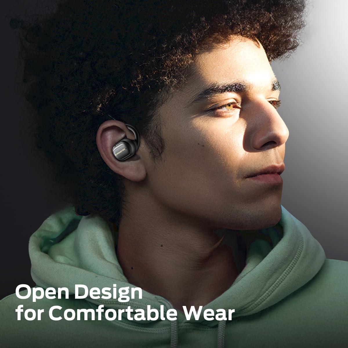 Auriculares Inalámbricos Monster Open Touch Pro 100 Negro - 30H Reproducción, IPX5