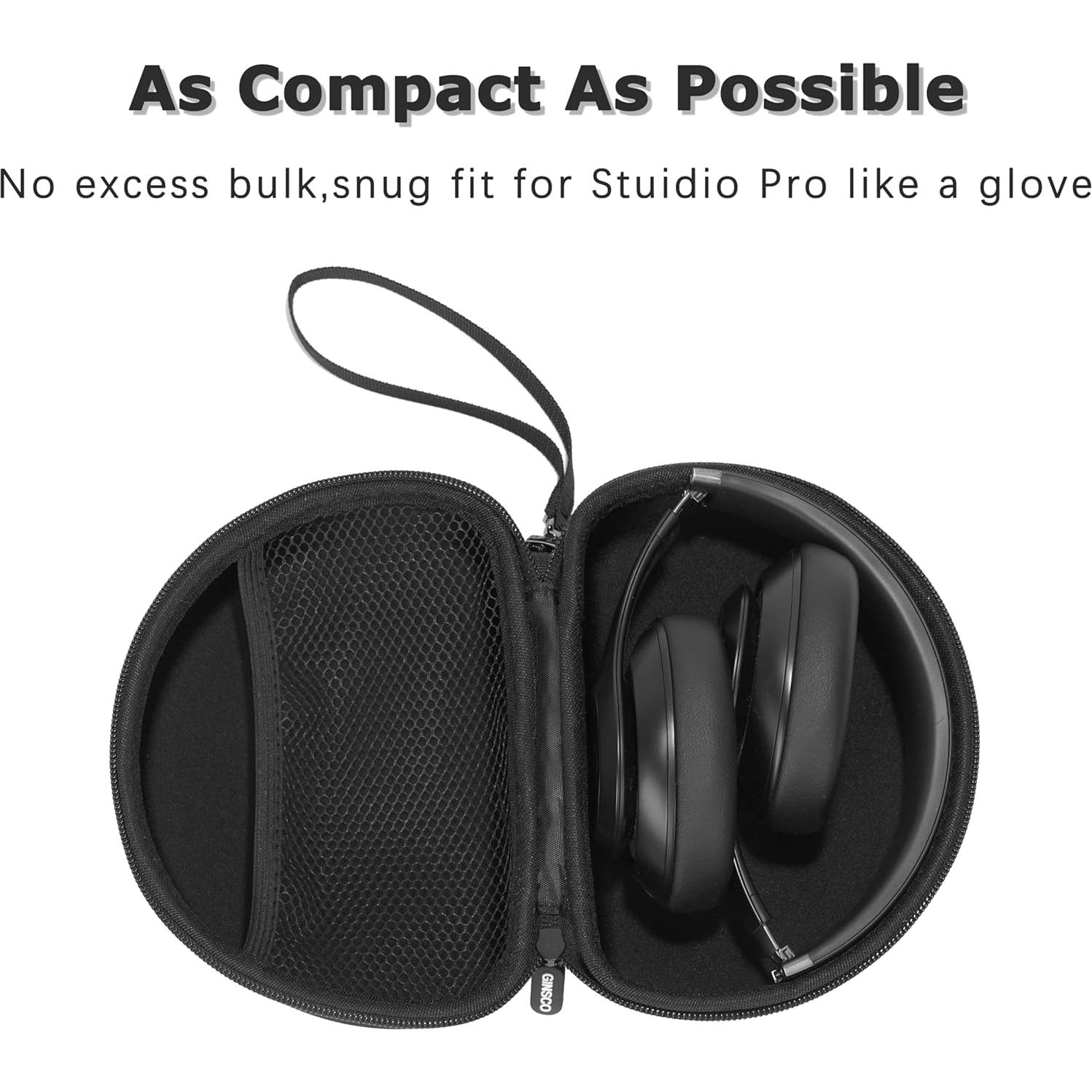 Funda Dura Ginsco para Auriculares Beats Studio Pro - Negro