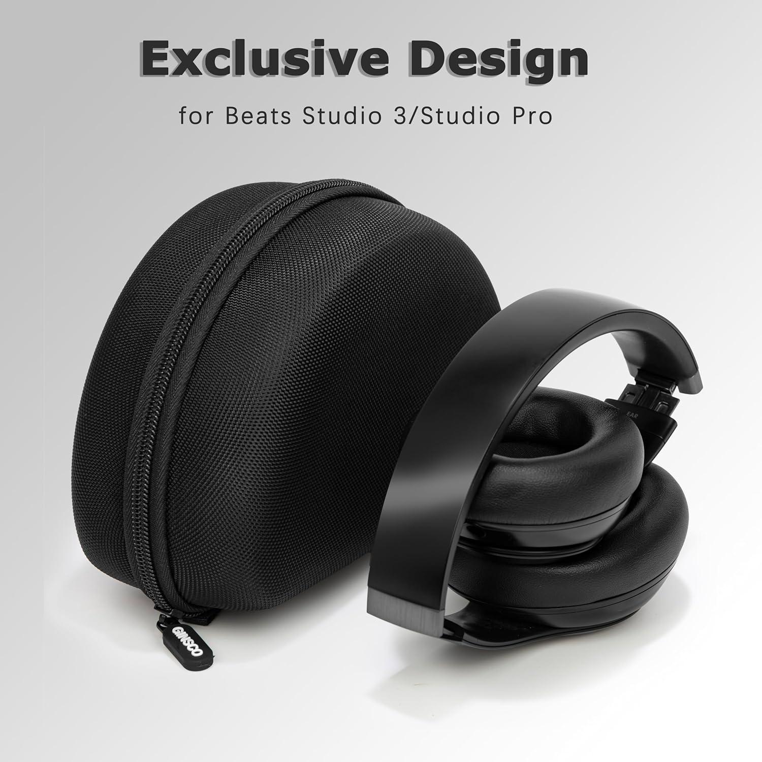 Funda Dura Ginsco para Auriculares Beats Studio Pro - Negro