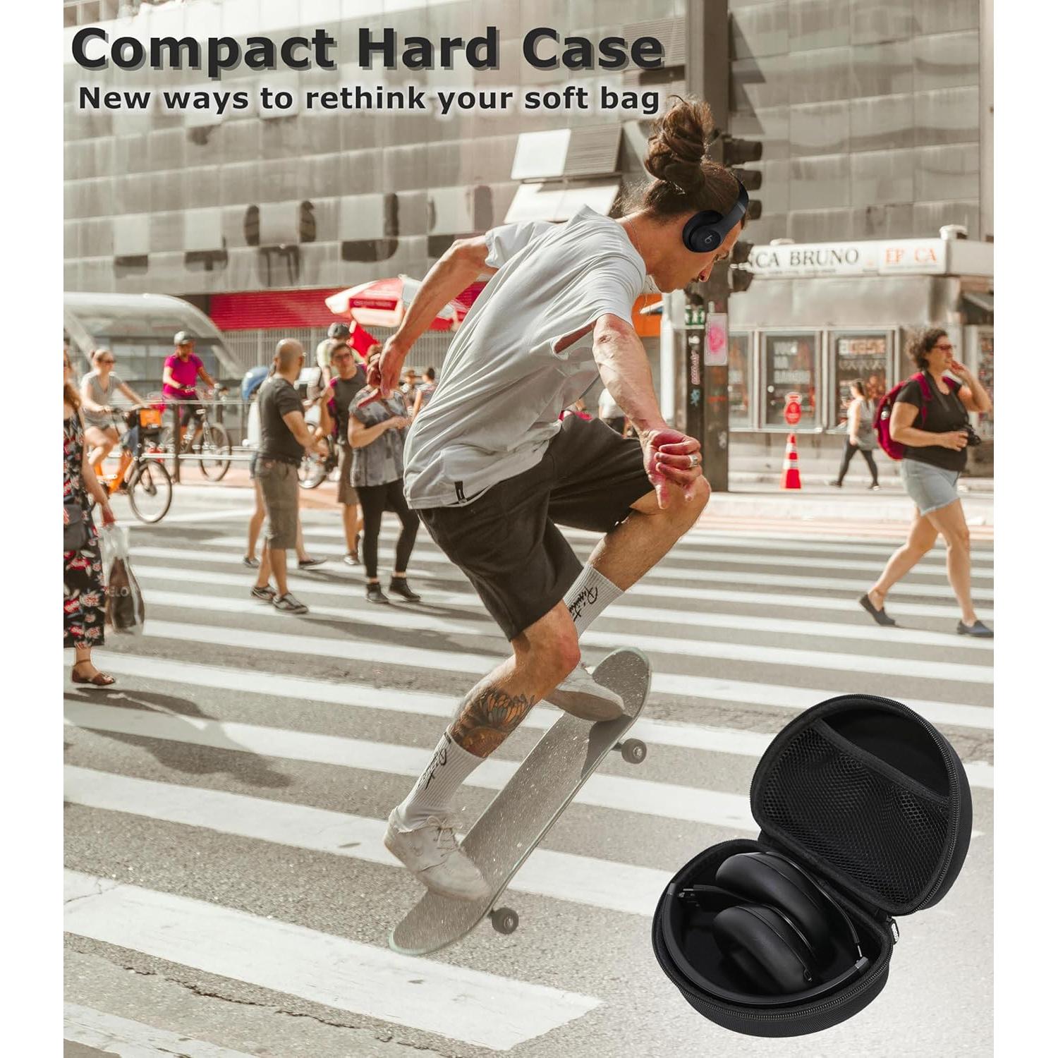 Funda Dura Ginsco para Auriculares Beats Studio Pro - Negro
