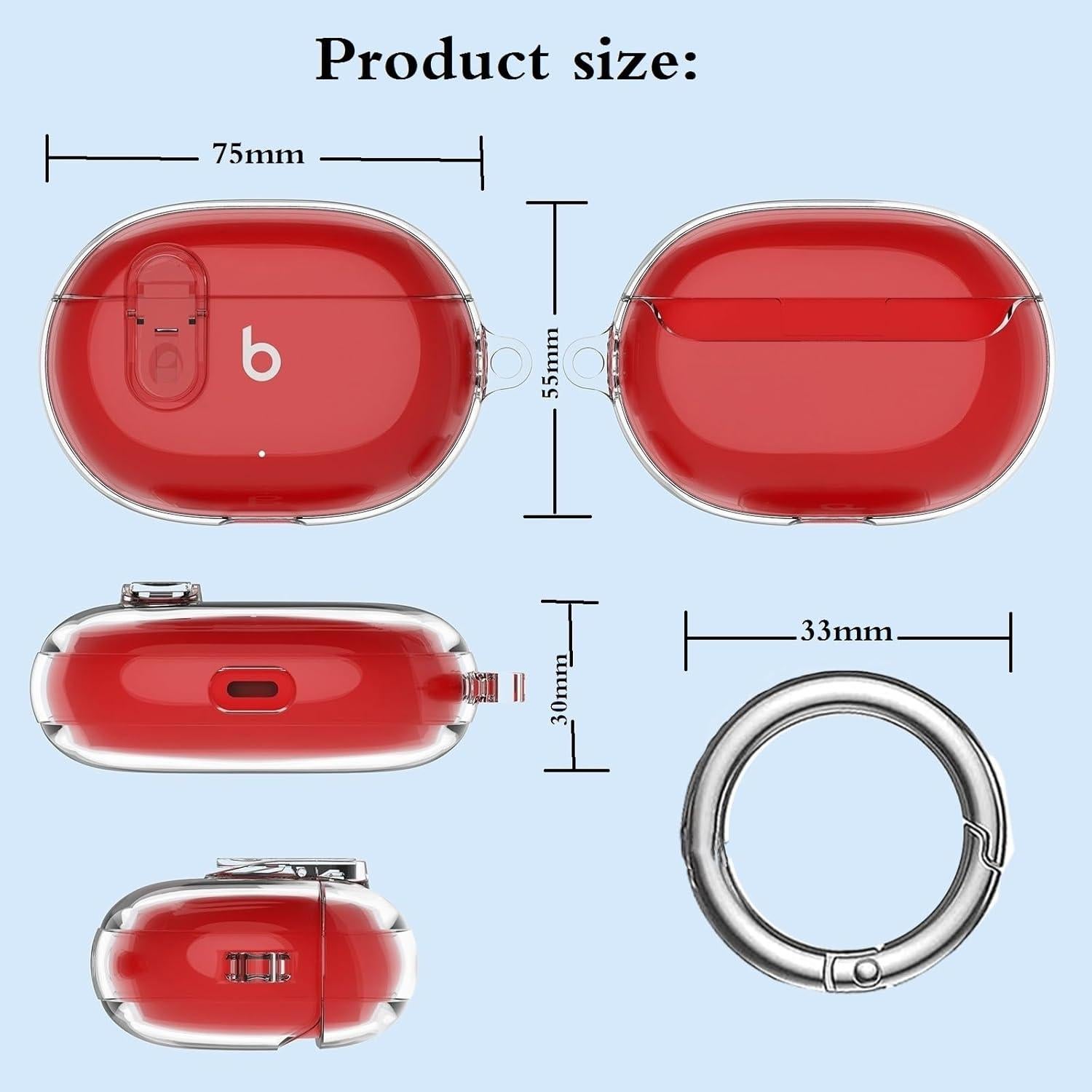 Funda Protectora Transparente GARTOO para Beats Studio Buds 2021/2023
