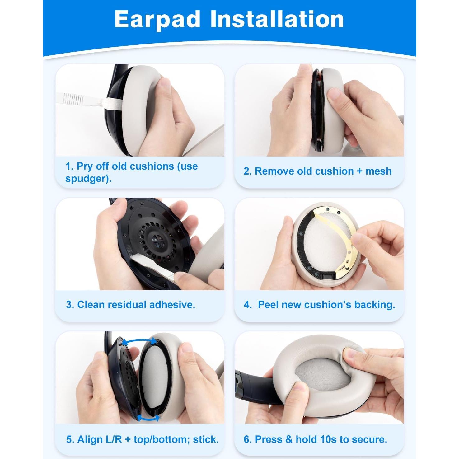 Almohadillas de Reemplazo Link Dream para Beats Studio Pro Gris Claro