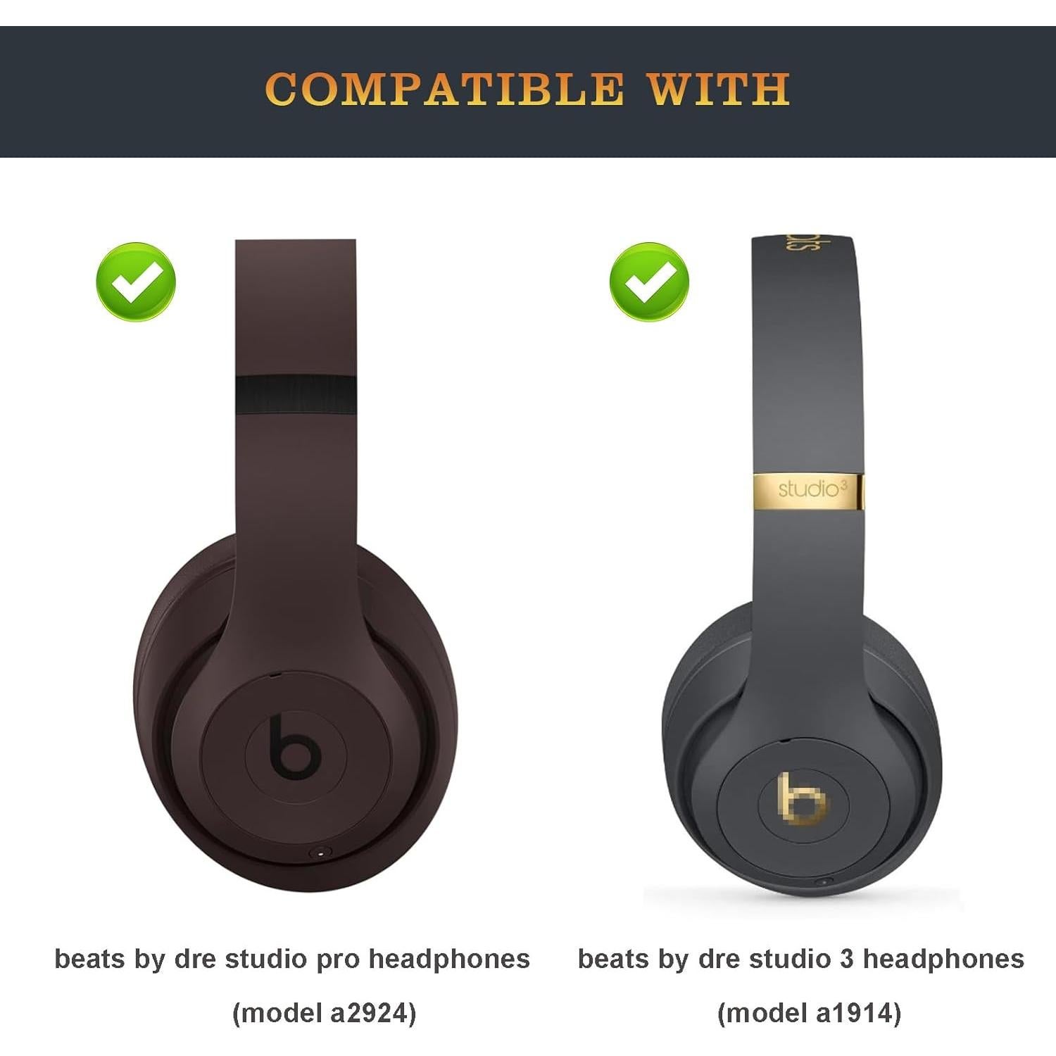 Diadema de Reemplazo Marrón Oscuro para Beats Studio Pro A2924