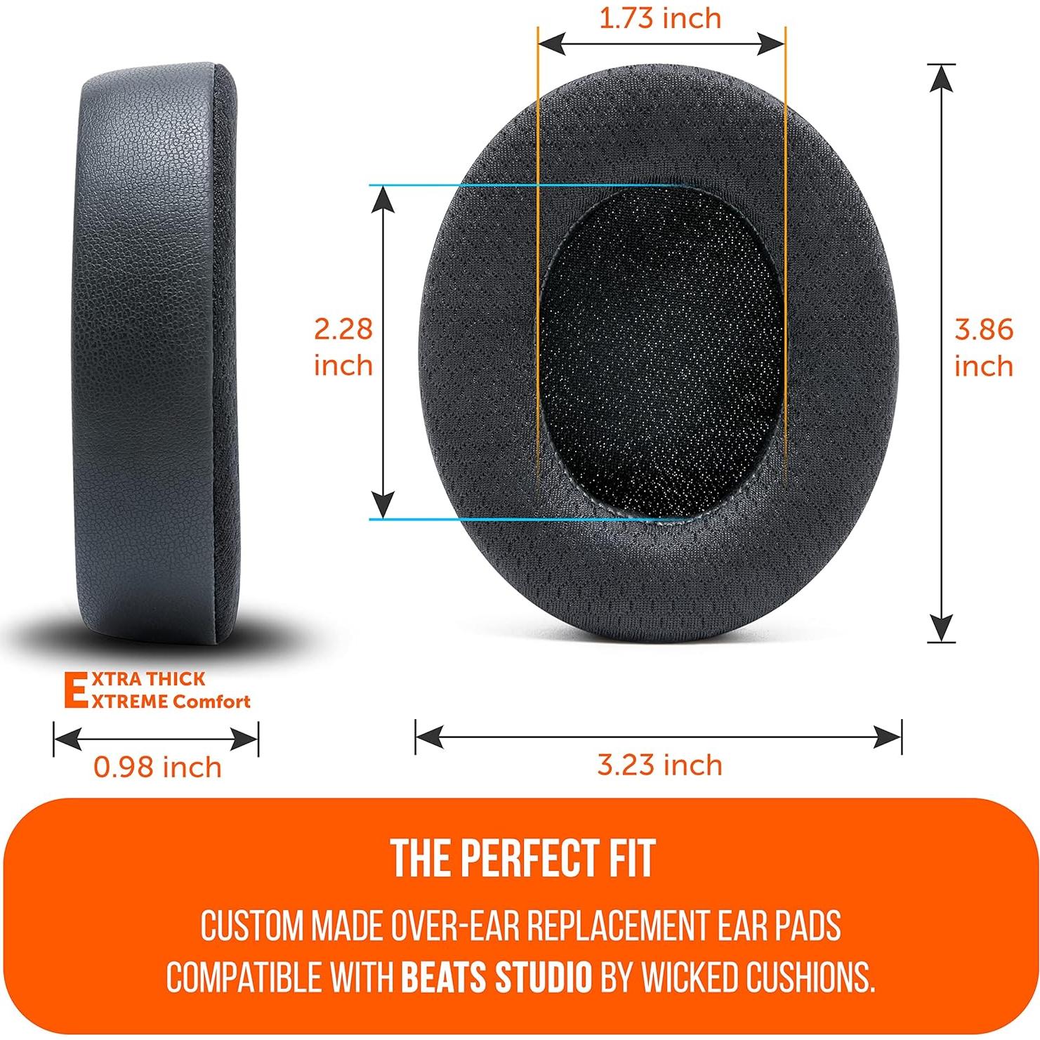 Almohadillas de Gel Refrigerante Wicked Cushions para Beats Studio 2 y 3 - Negro