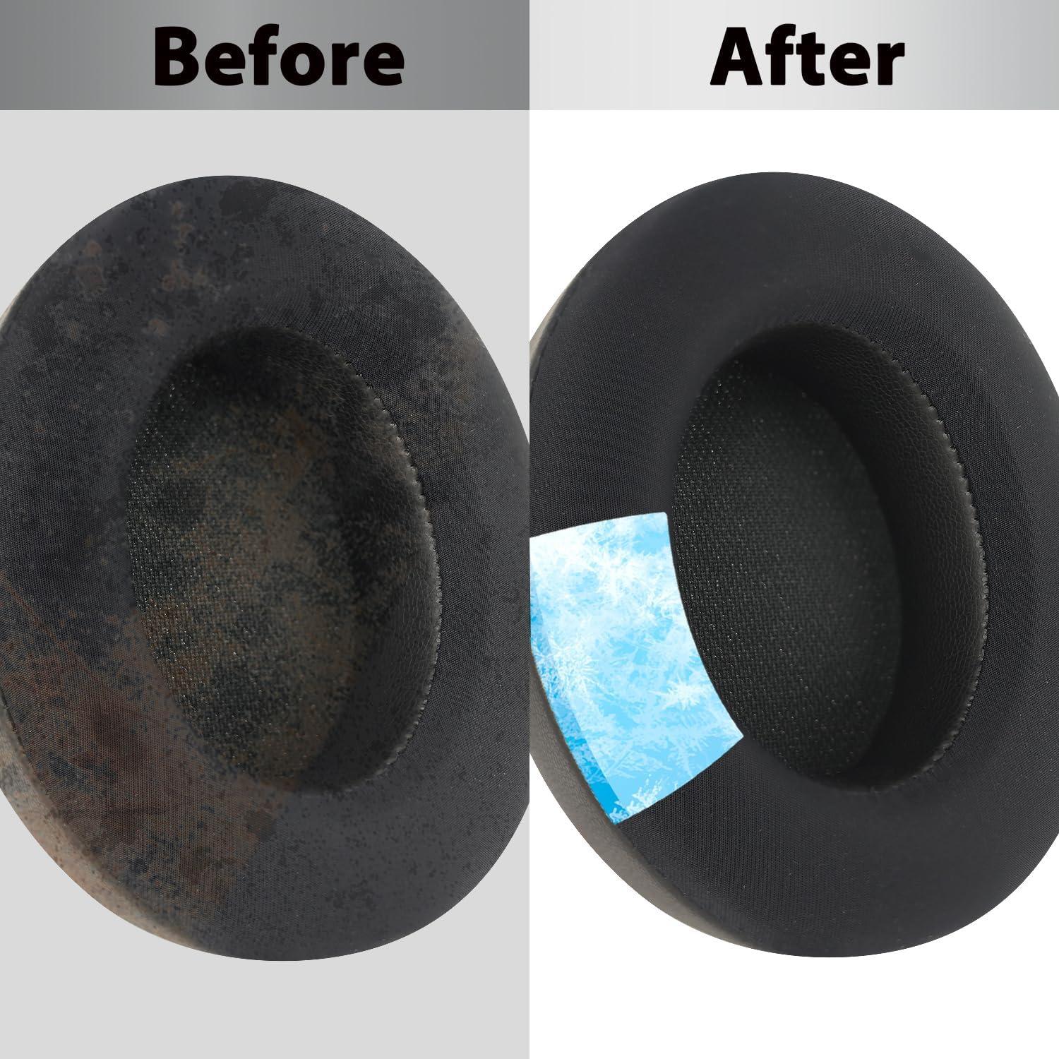 Almohadillas de Gel Refrigerante Adhiper para Auriculares Beats Studio Pro - Negro