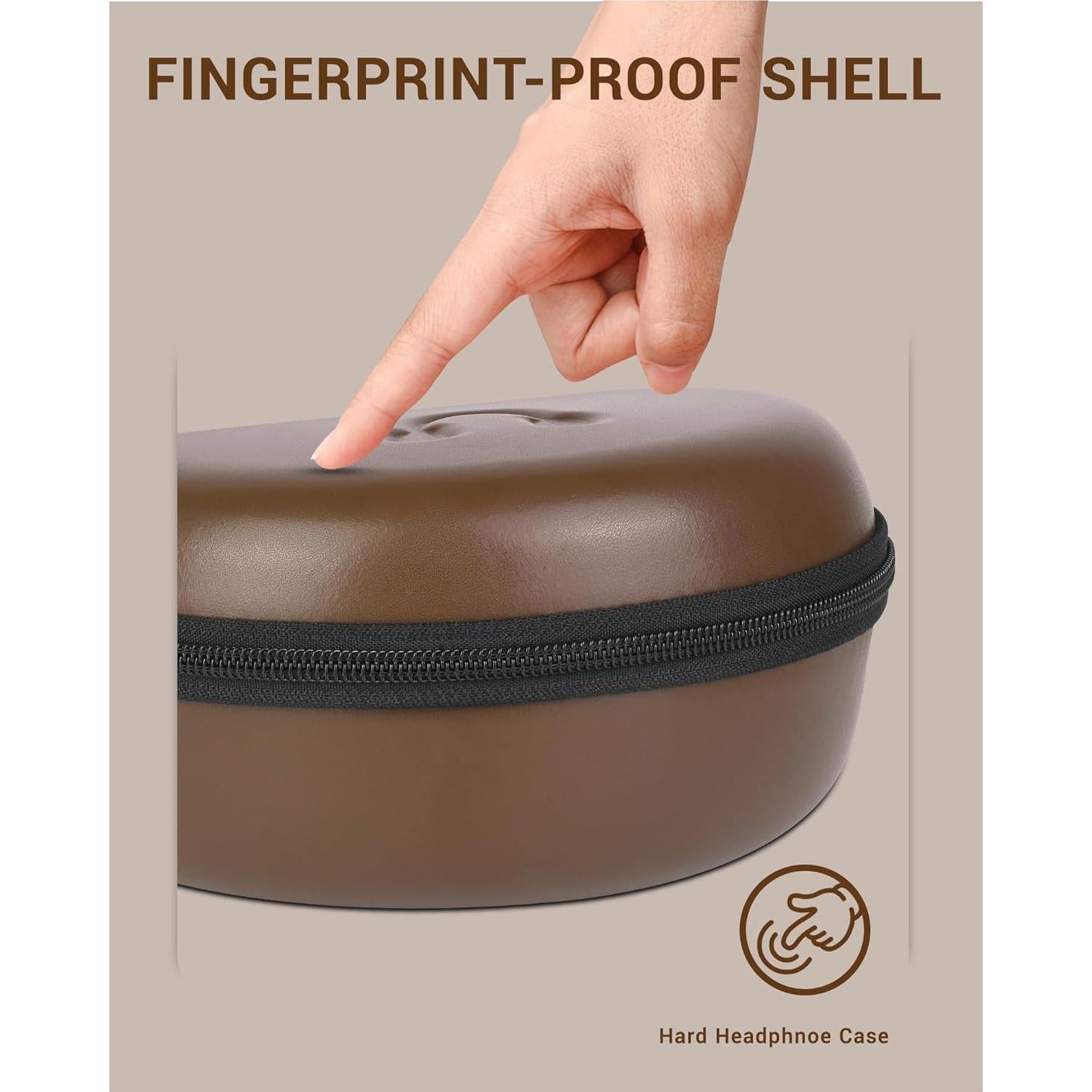 Funda Dura para Auriculares Beats - Modelo Compatible, Marrón