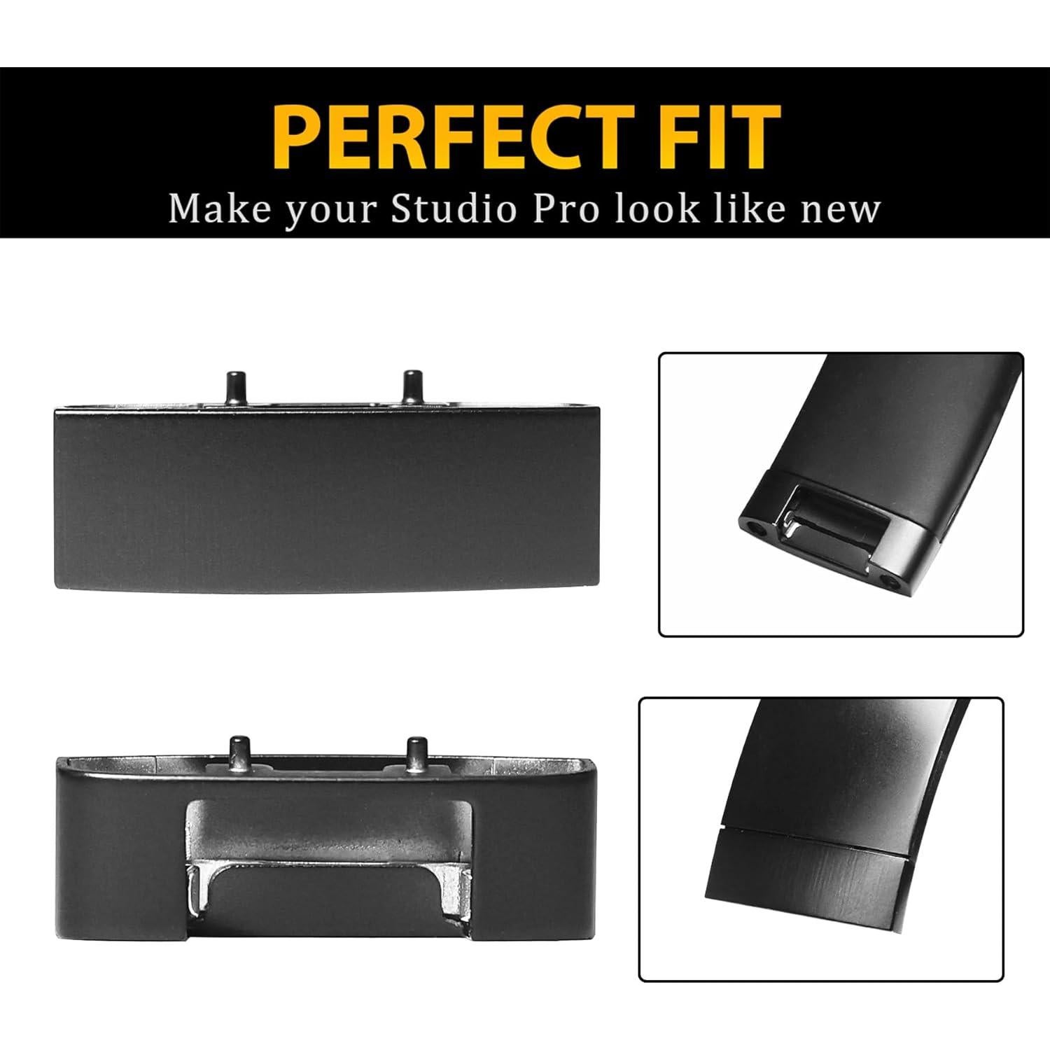 Kit de Reemplazo de Bisagra Adhiper para Auriculares Beats Studio Pro - Metal Negro