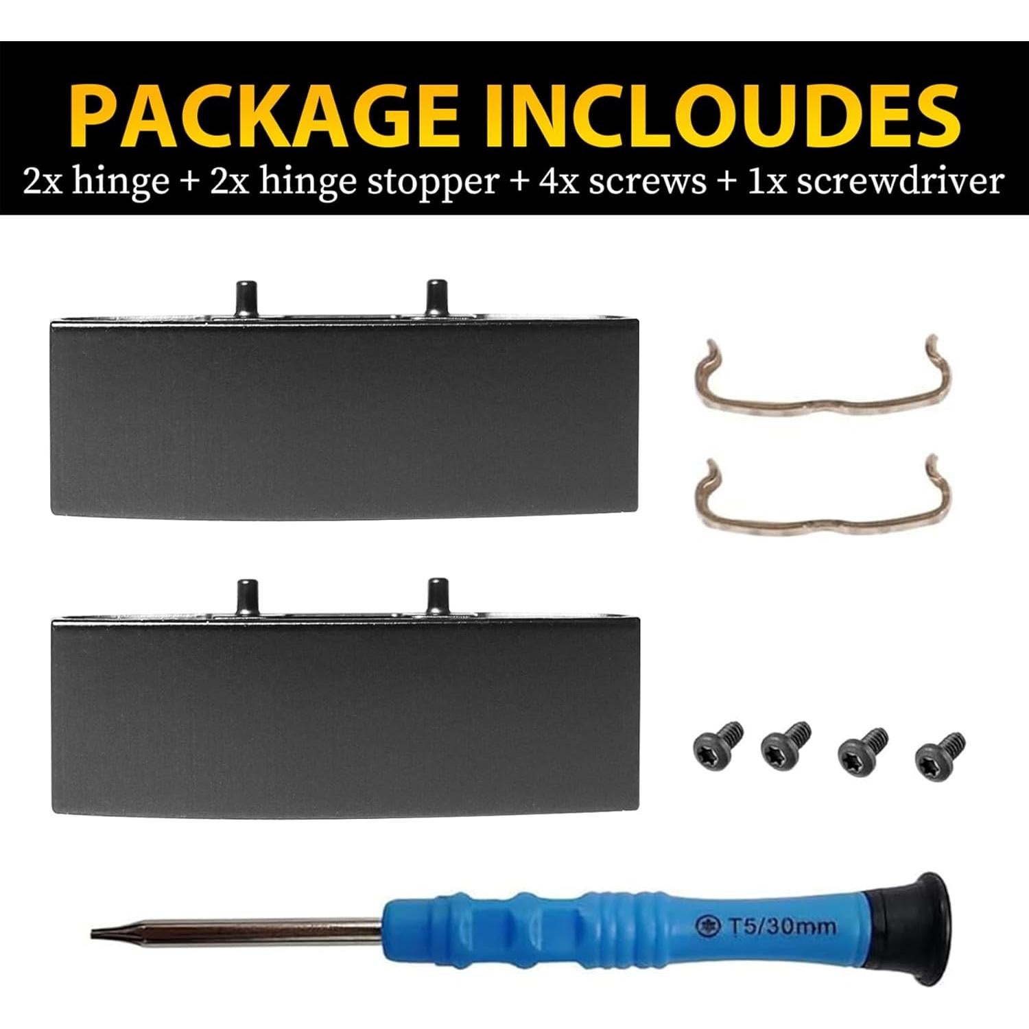 Kit de Reemplazo de Bisagra Adhiper para Auriculares Beats Studio Pro - Metal Negro