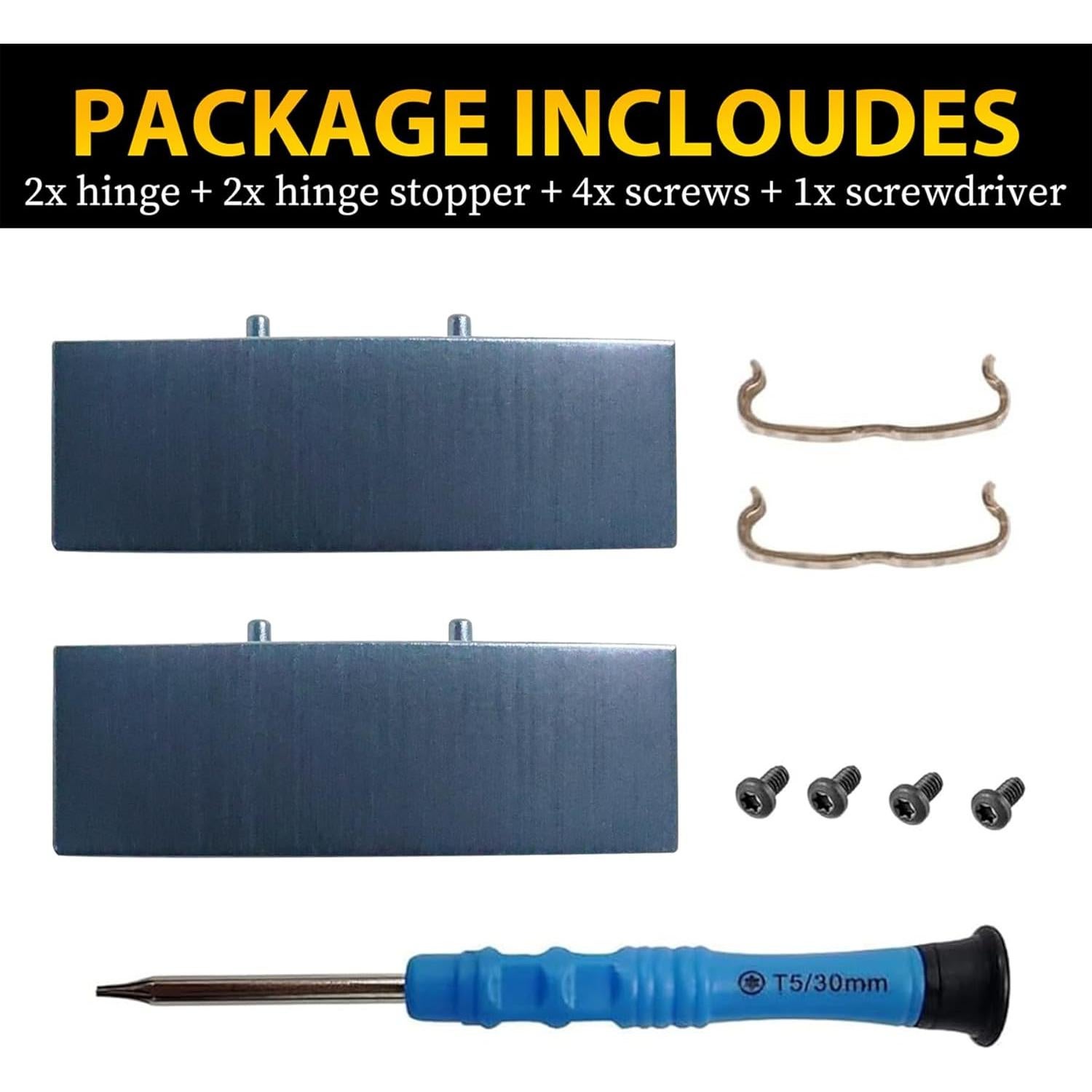 Kit de Reemplazo de Bisagra Adhiper para Auriculares Beats Studio Pro - Metal Negro