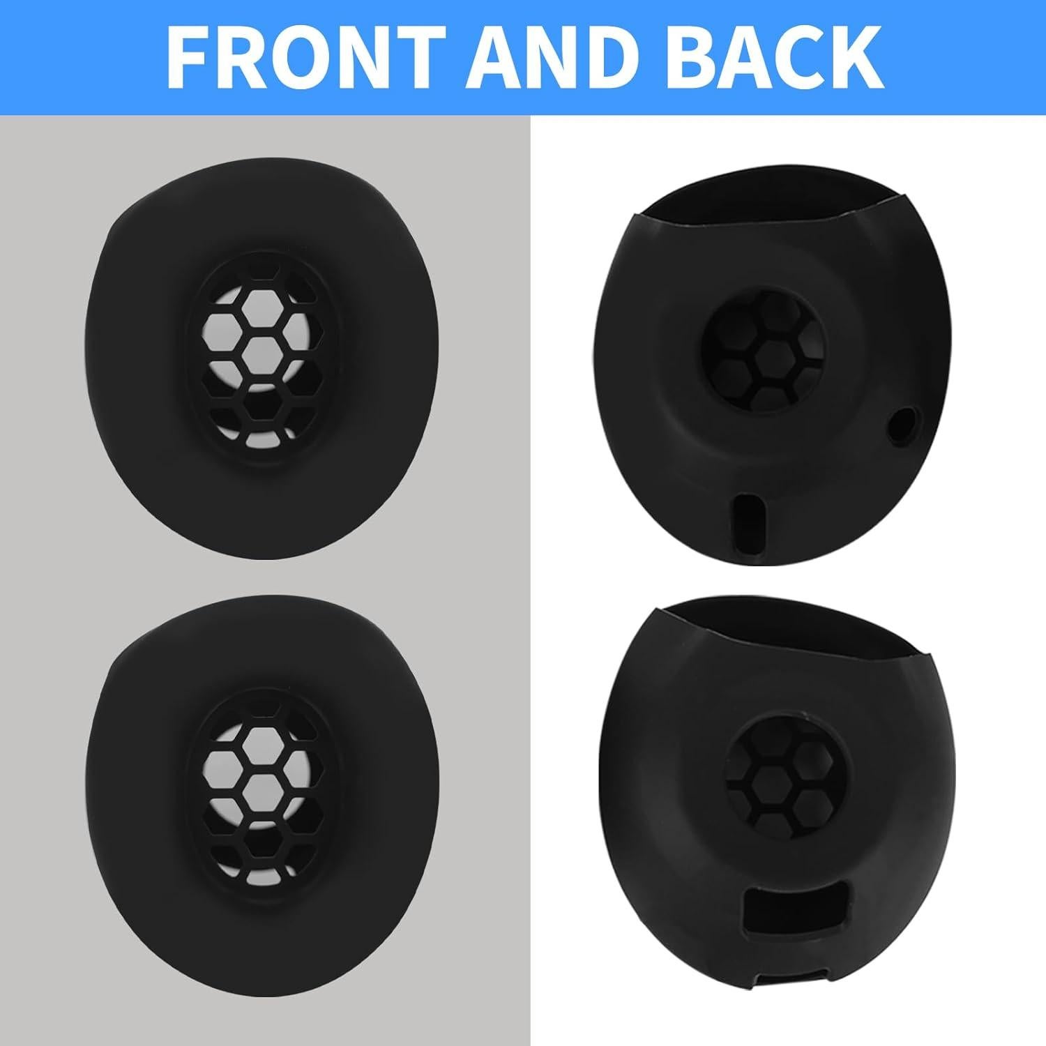 Cubiertas de Silicona Adhiper para Auriculares Beats Studio Pro - Negro