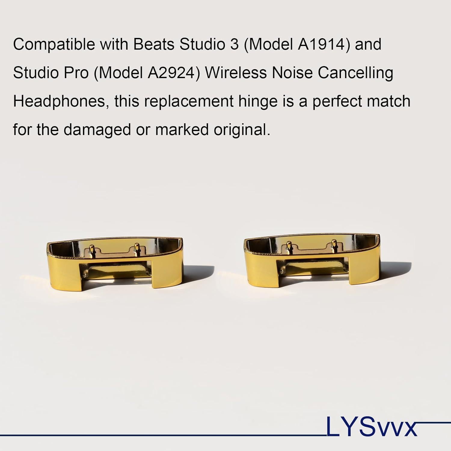 Piezas de Repuesto LYSvvx para Auriculares Beats Studio 3 Pro Dorado