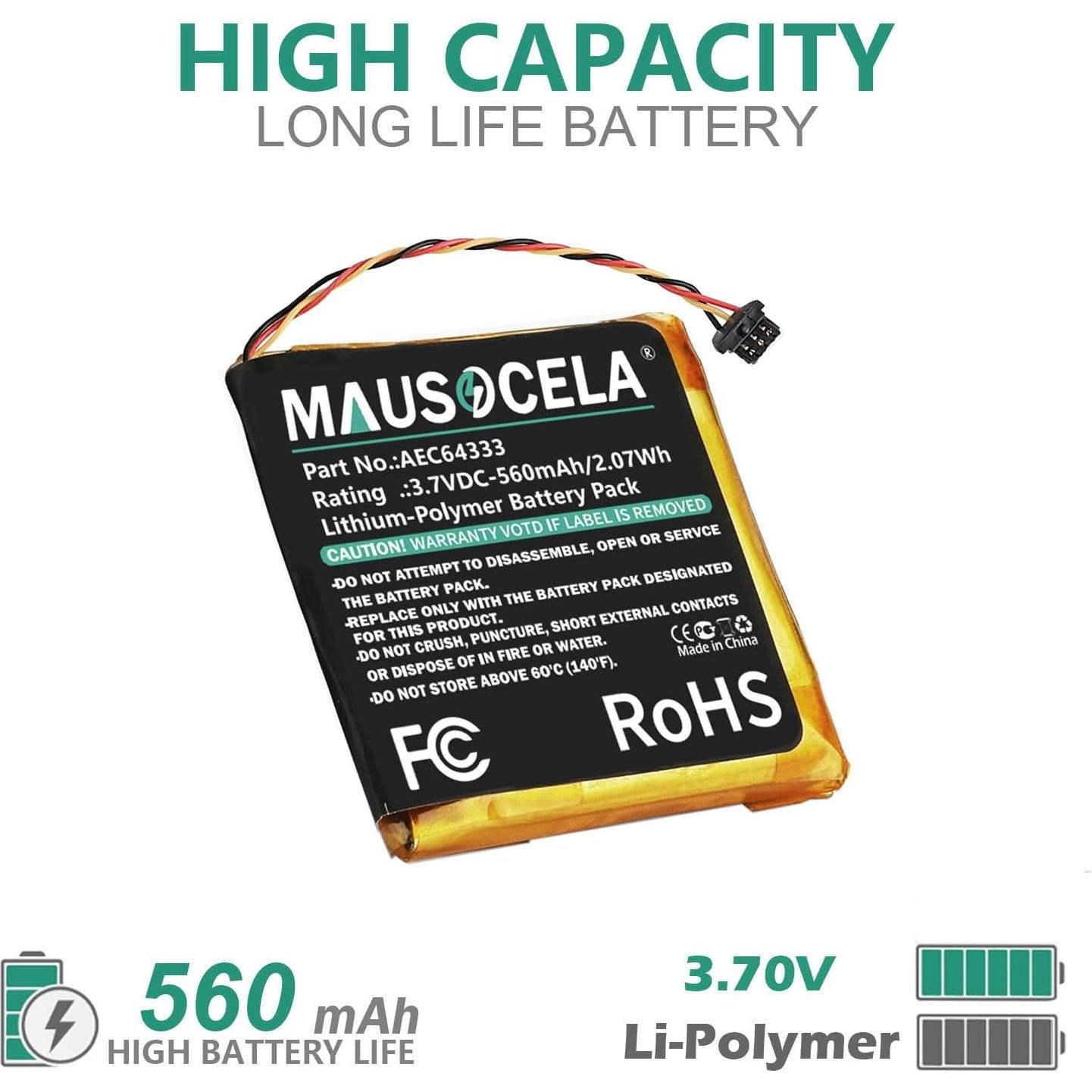 Batería de Reemplazo AEC643333 para Auriculares Beats 560mAh