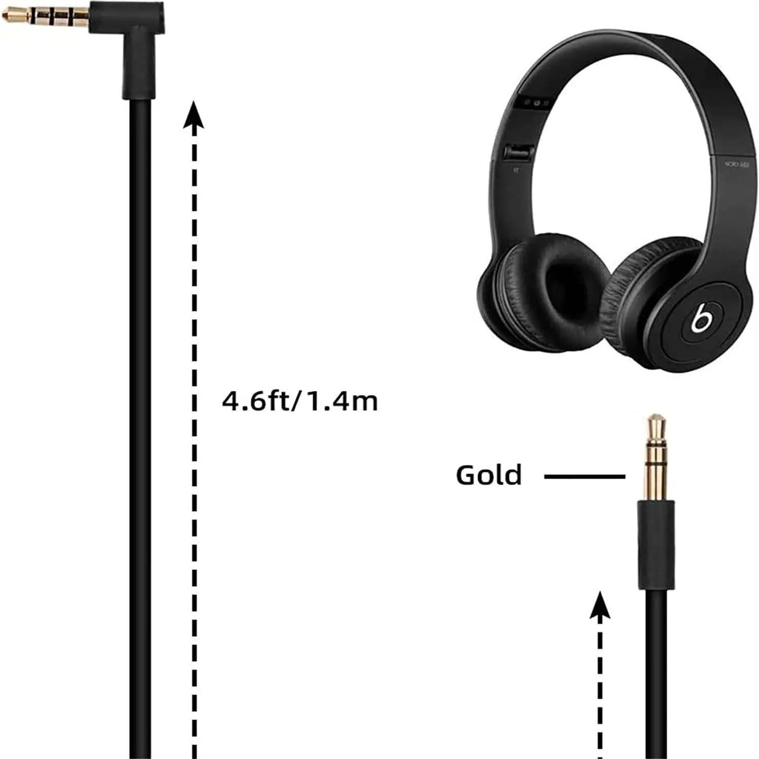 Cable de audio 3.5mm para auriculares Beats - Negro