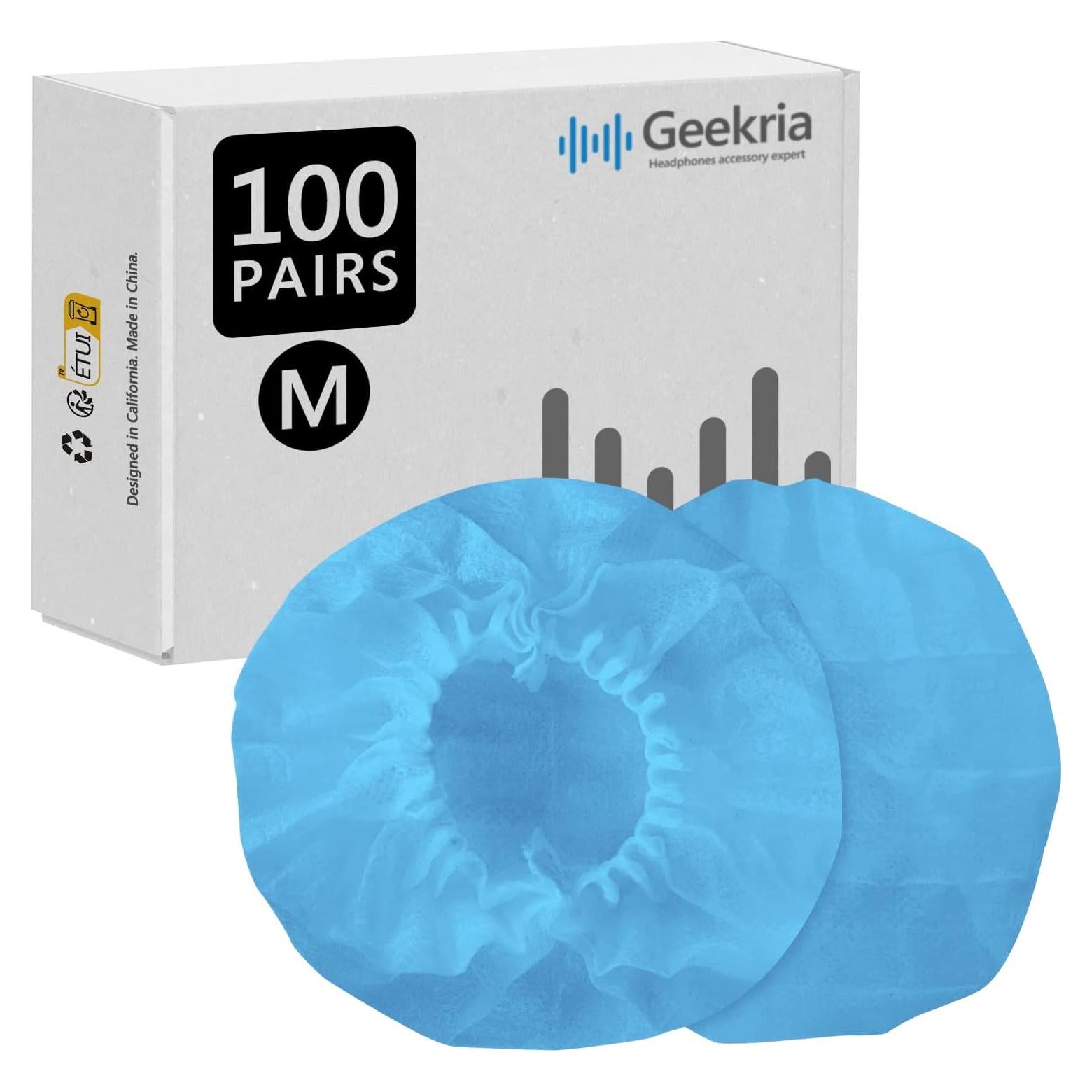 Cubiertas Desechables para Auriculares GEEKRIA - 100 Pares