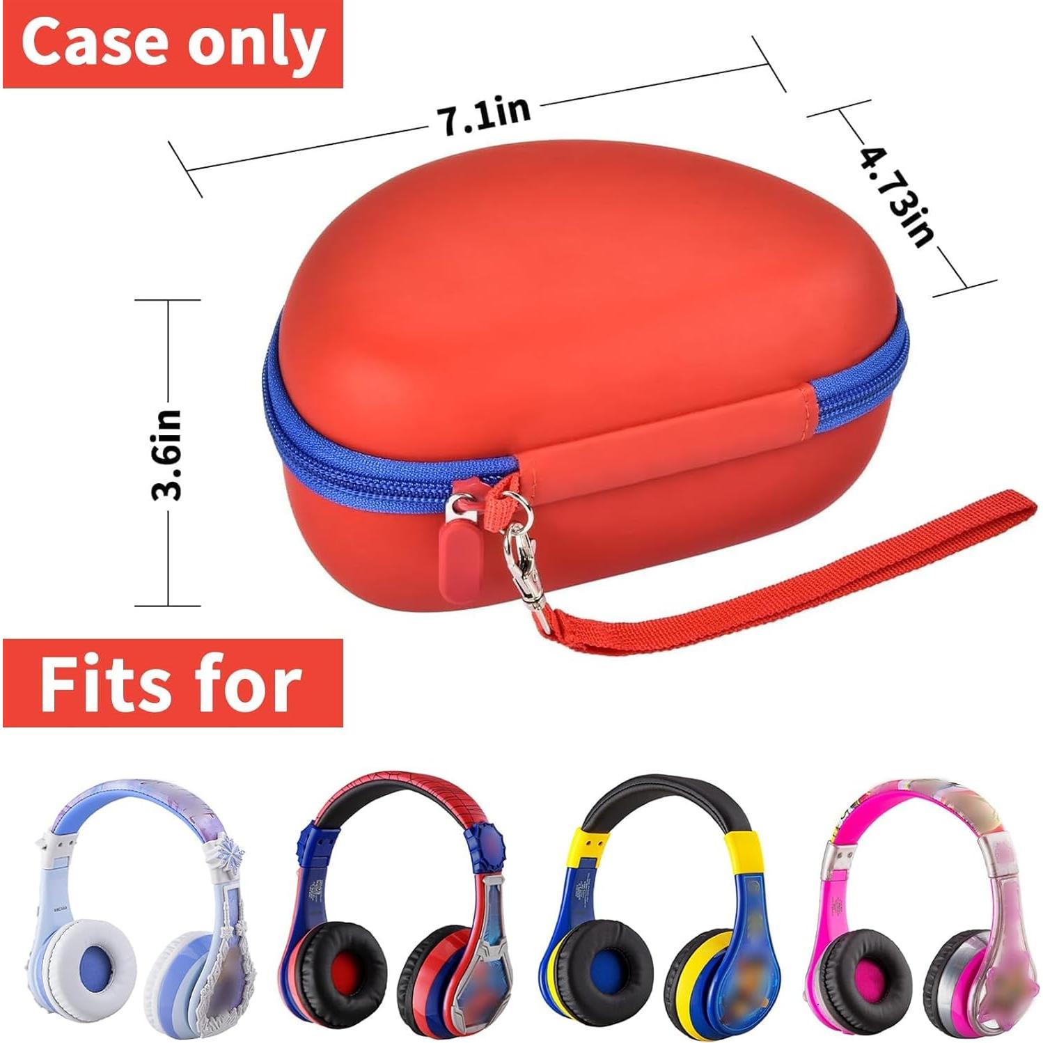Funda ANKHOH para Auriculares Bluetooth Niños 19x13cm Rojo-Azul