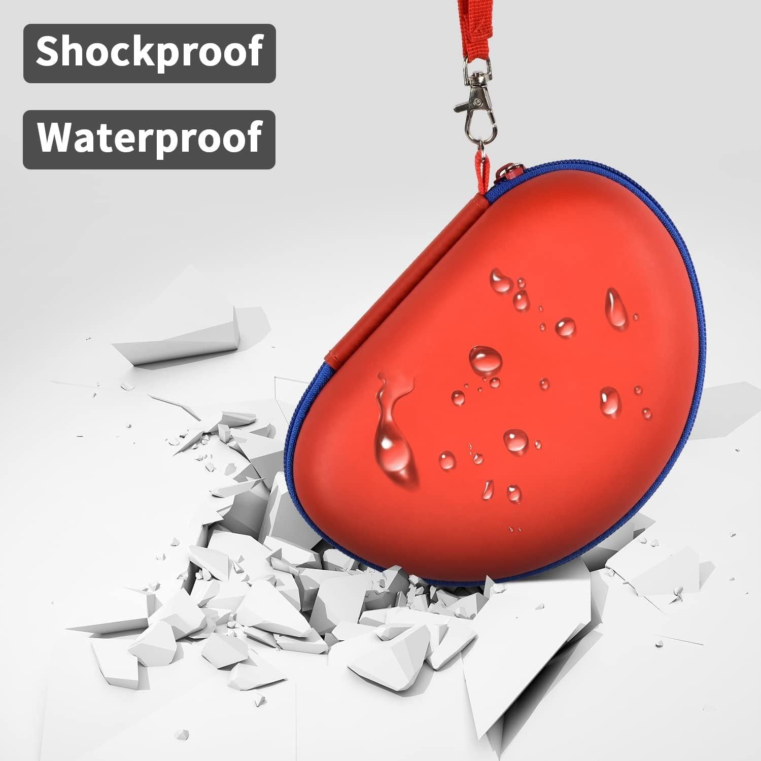 Funda ANKHOH para Auriculares Bluetooth Niños 19x13cm Rojo-Azul