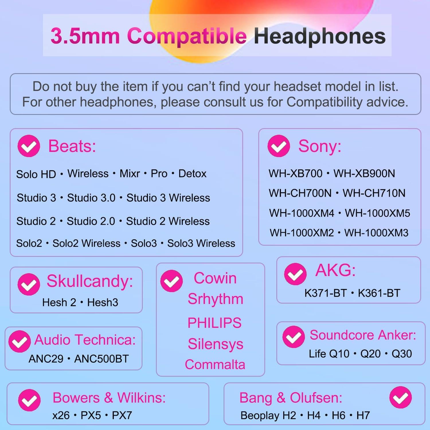 Cable de audio 3.5mm Callez para auriculares Beats y Sony