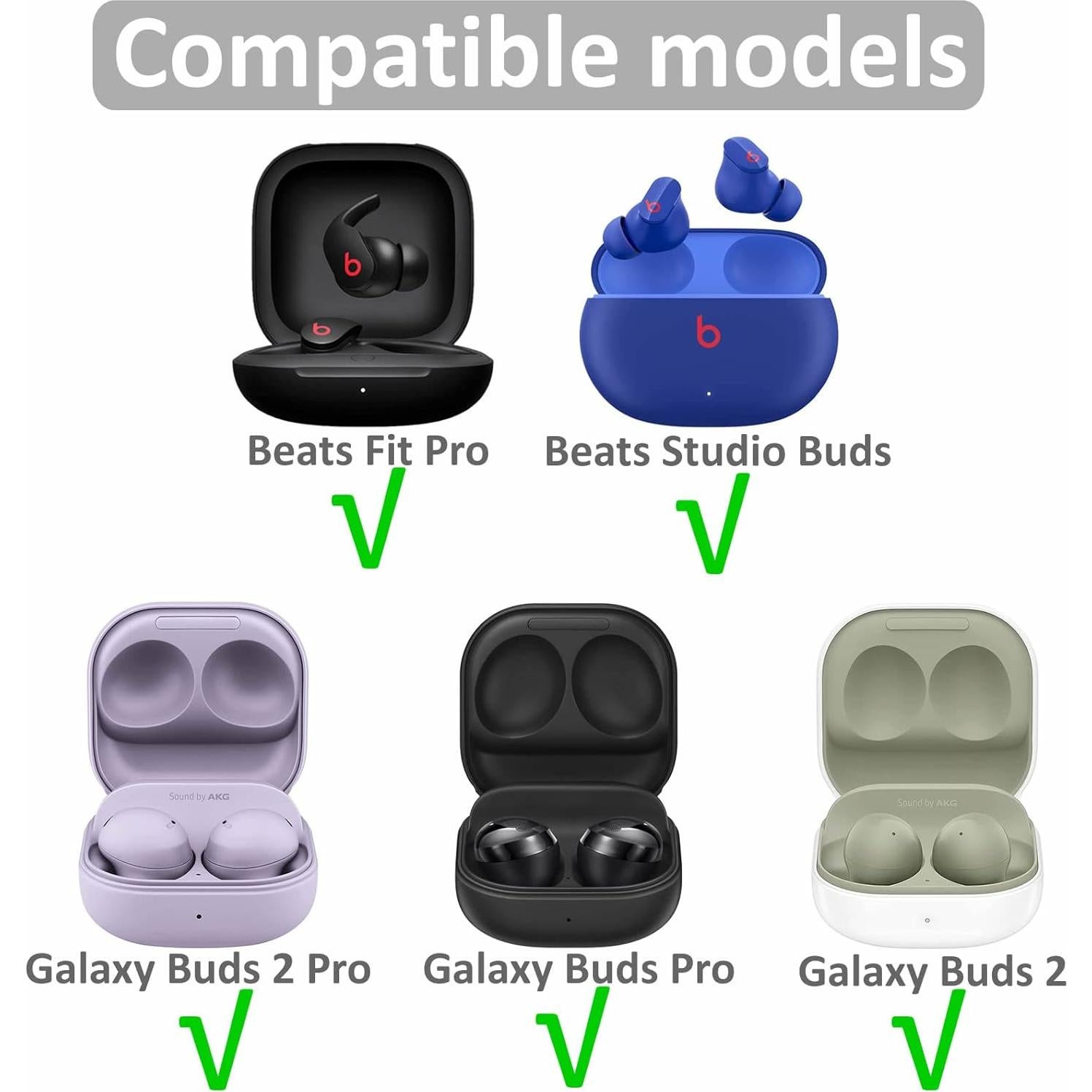 Consejos de Espuma de Memoria IiEXCEL para Beats Fit Pro S/M/L