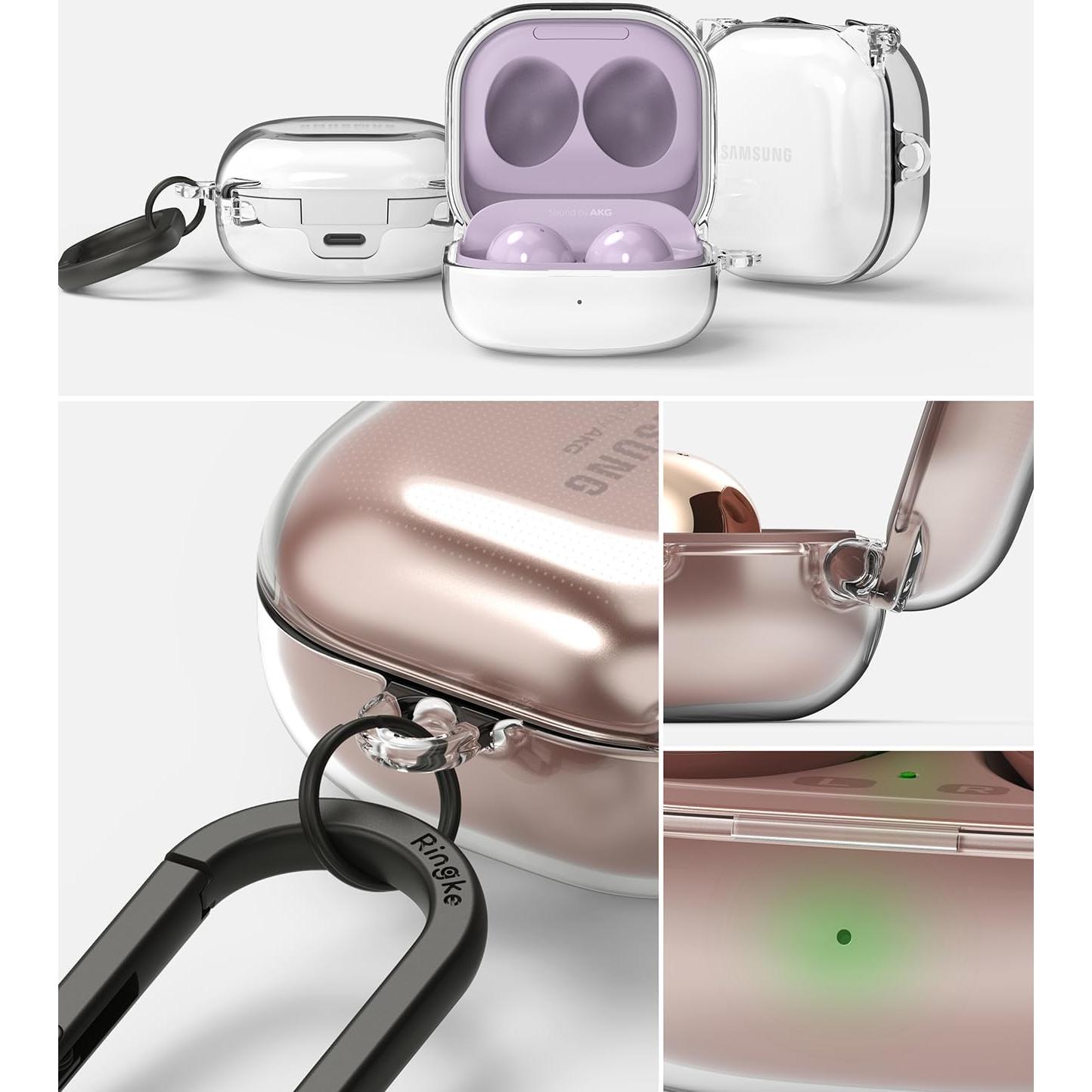 Funda Ringke Hinge Transparente para Galaxy Buds 2 Pro y más