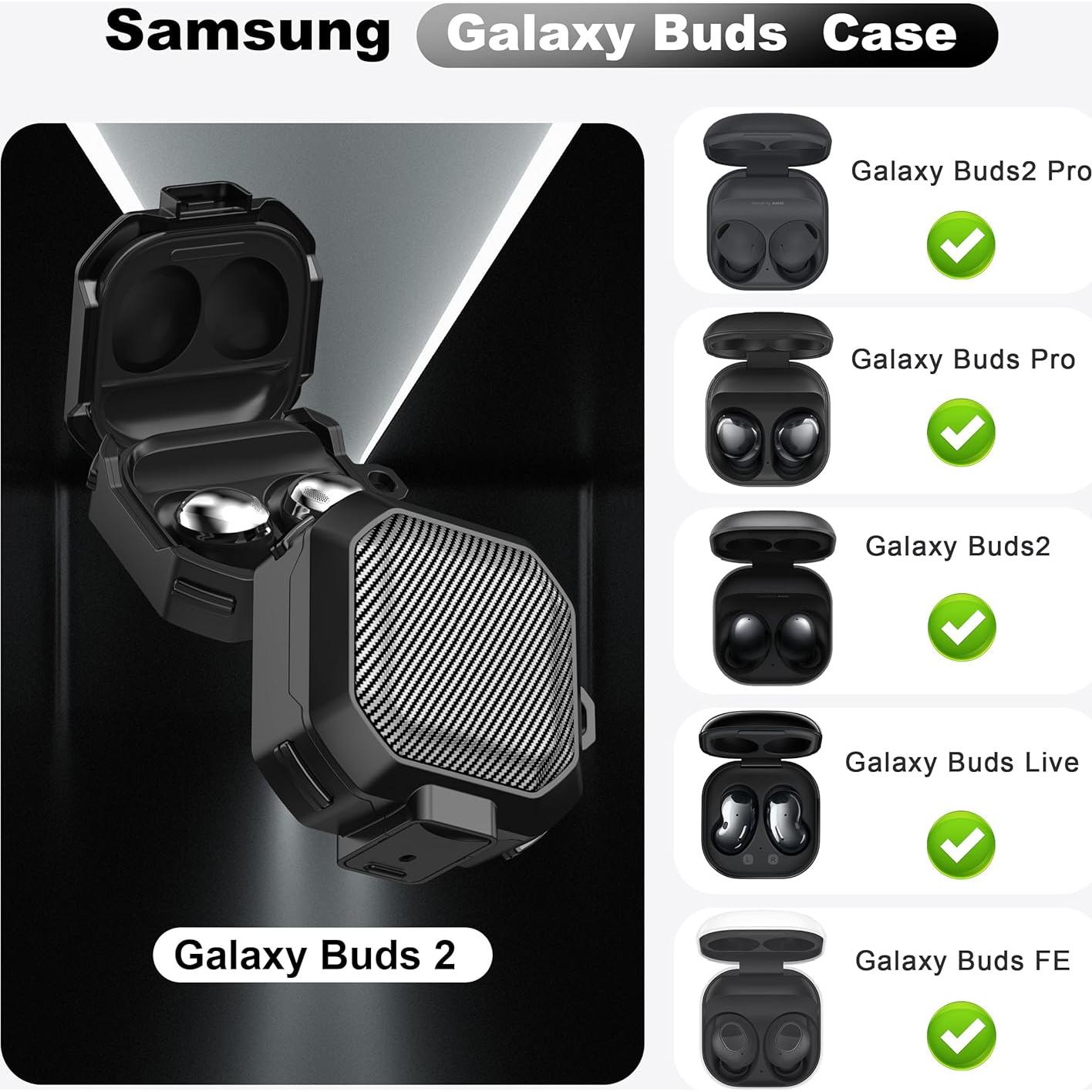 Funda de Carbono RFUNGUANGO para Galaxy Buds 2 Pro/Live/FE