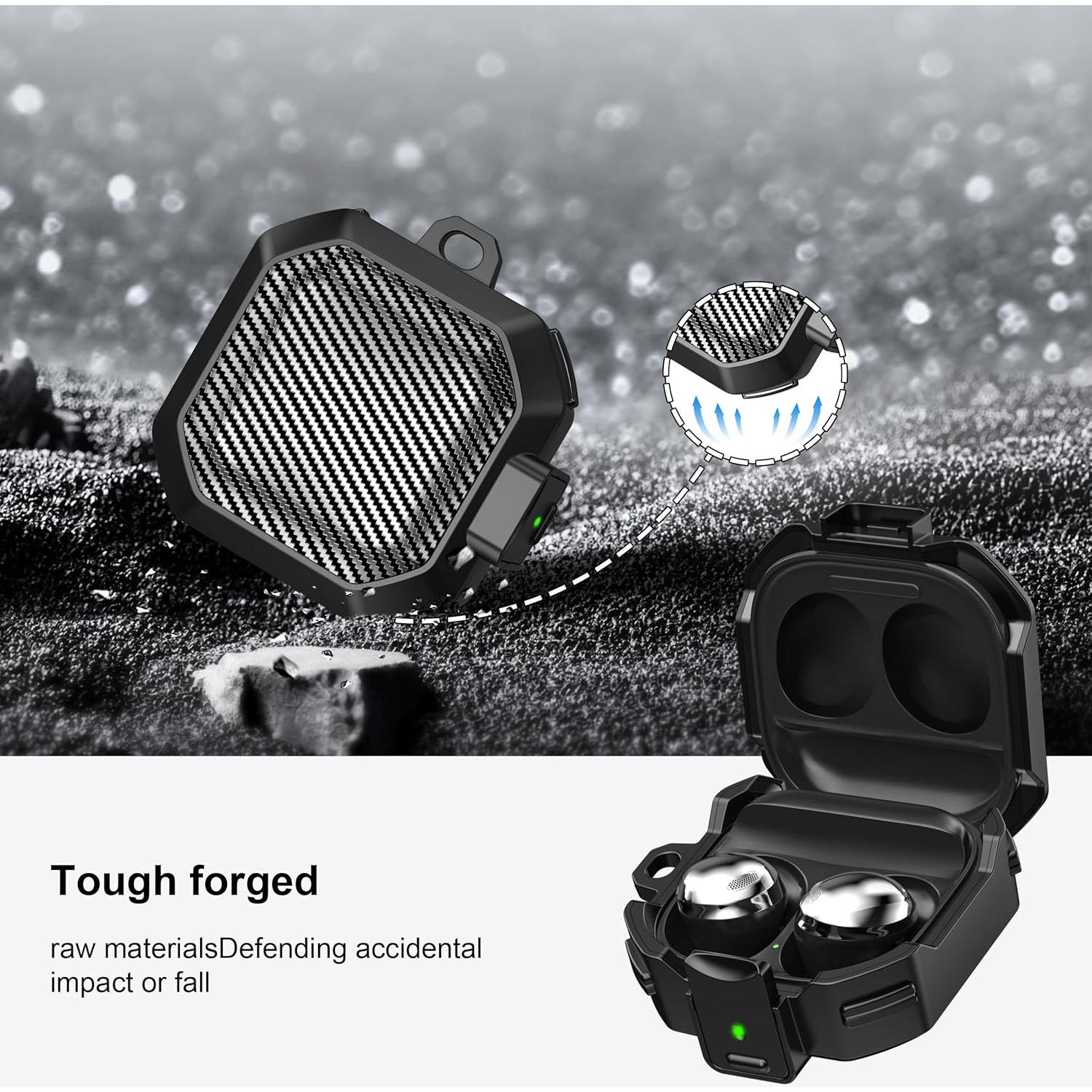 Funda de Carbono RFUNGUANGO para Galaxy Buds 2 Pro/Live/FE