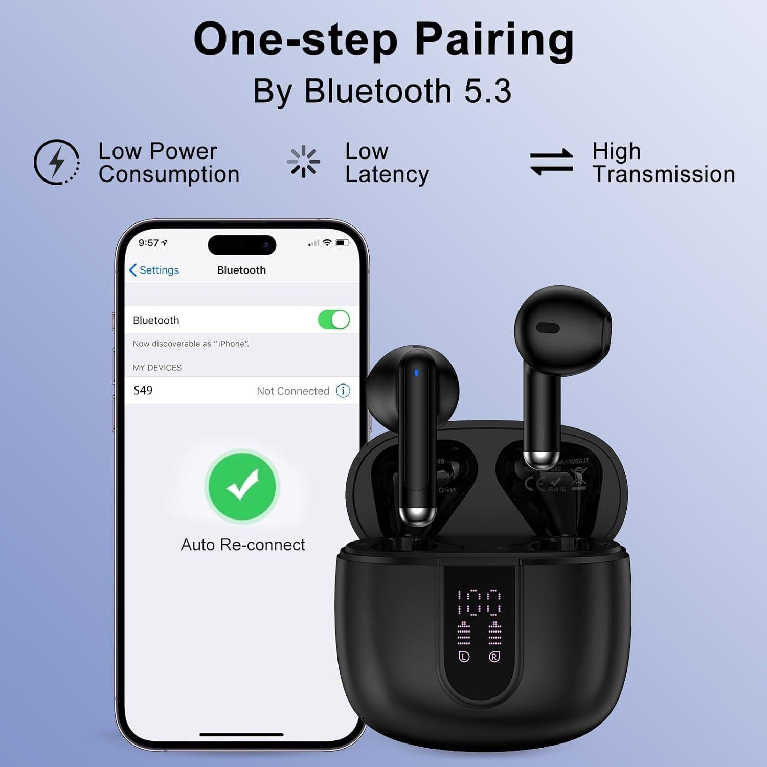 Auriculares Inalámbricos Samsung S49 Bluetooth V5.3 IPX7 40H