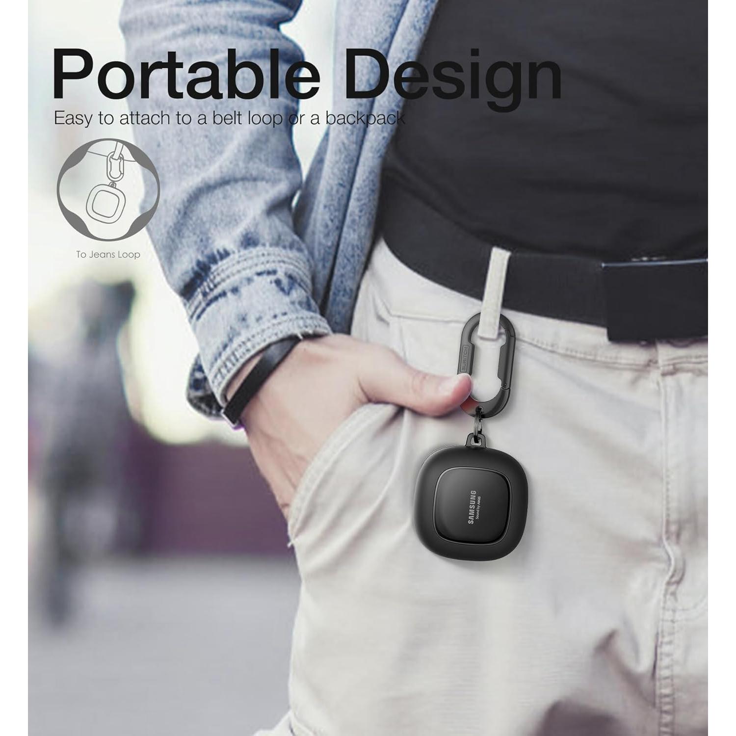 Funda Protectora SURITCH para Galaxy Buds FE/2 Pro/2/Pro/Live - Resistente a Golpes, Negro