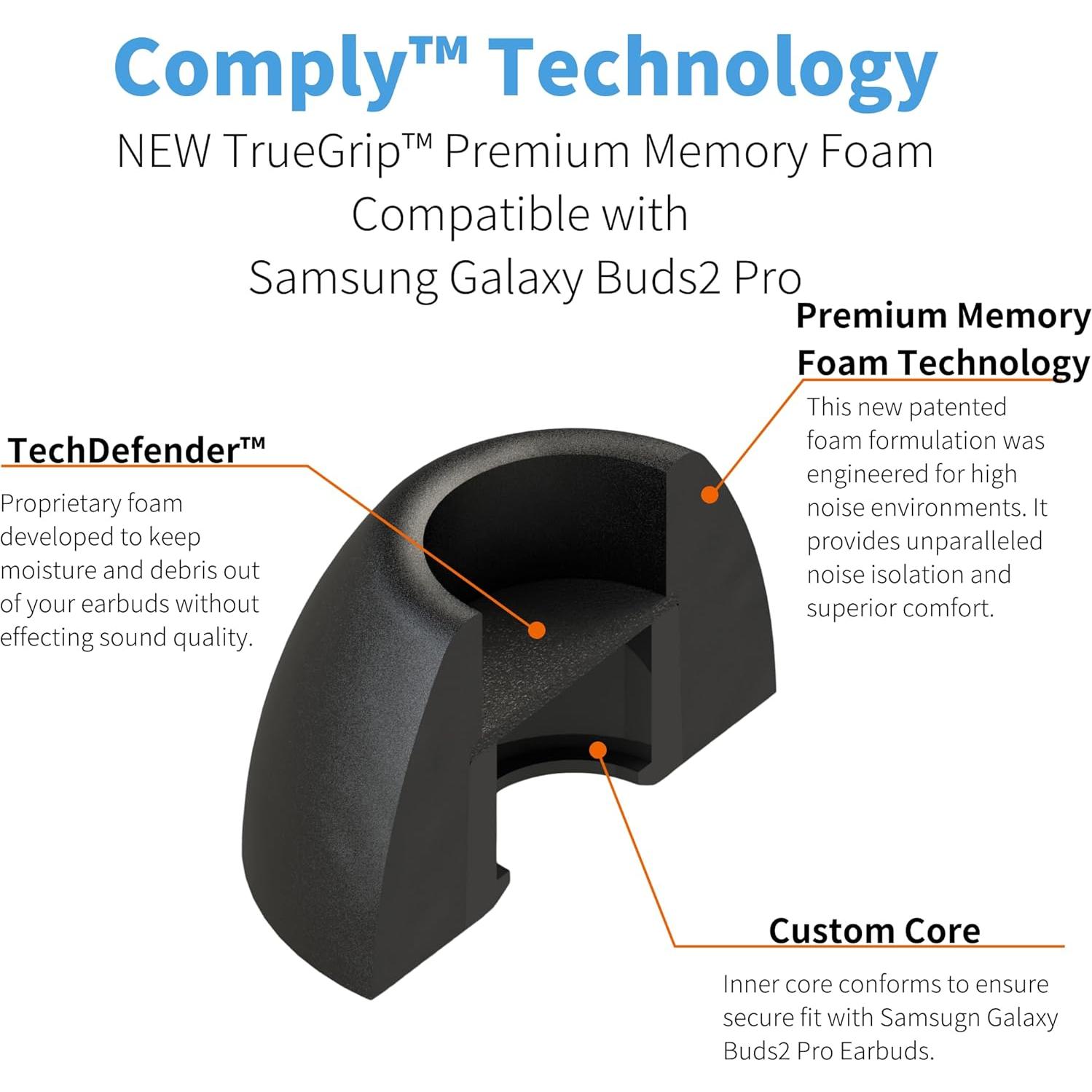 Puntas de Espuma Comply TrueGrip para Galaxy Buds2 Pro - Grande