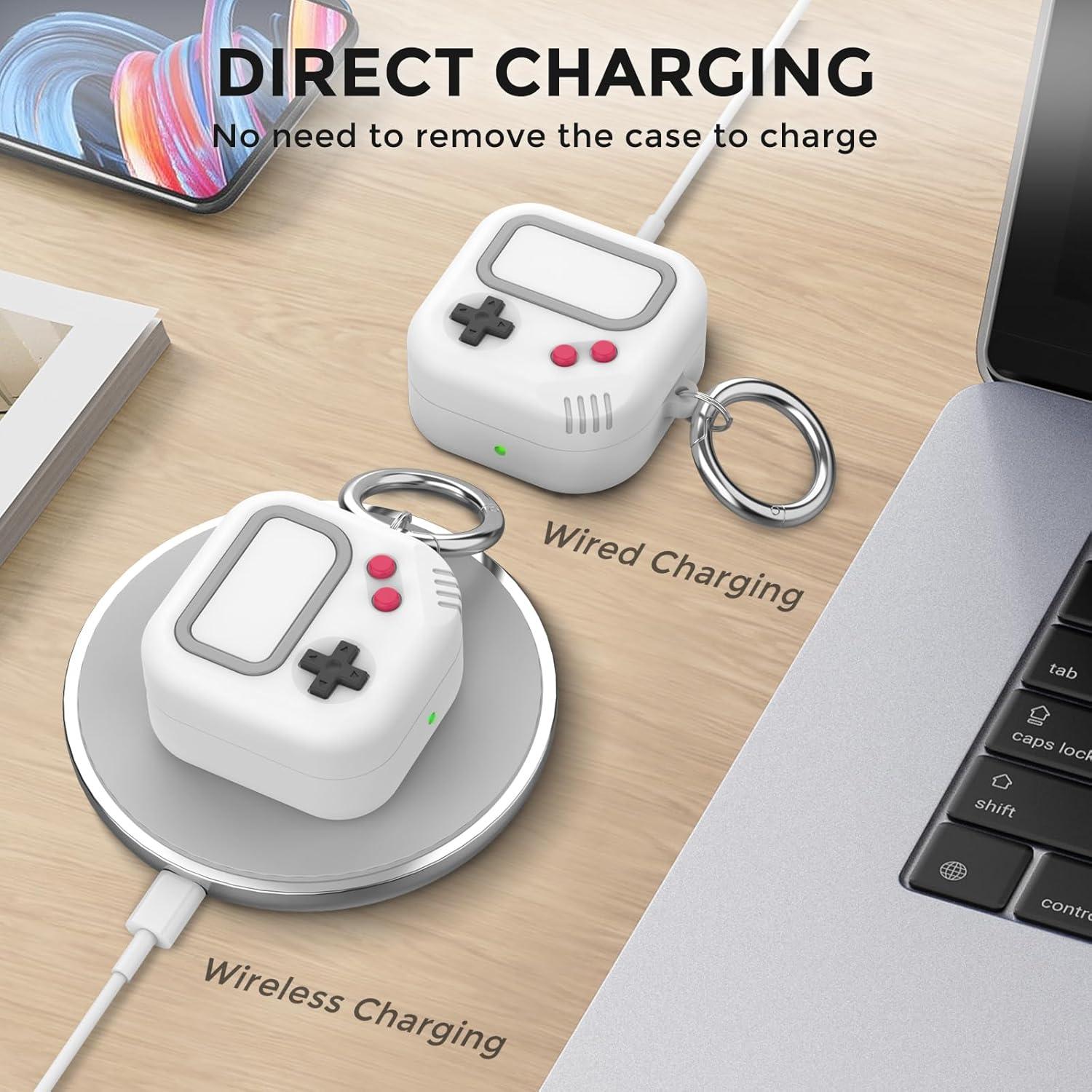 Funda de Silicona Retro TRONWIN para Galaxy Buds 2 Pro - Gris Claro