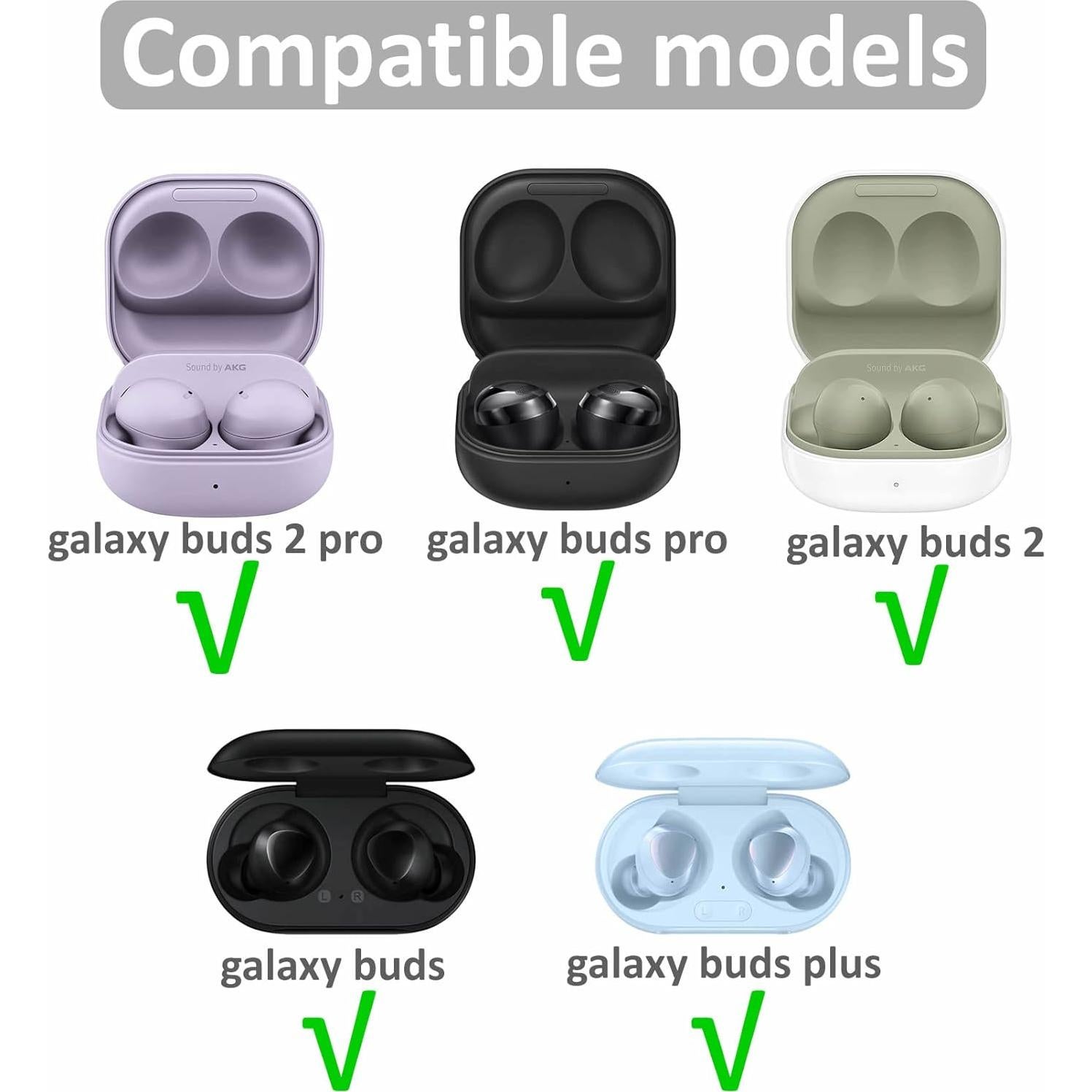 Puntas de Espuma de Memoria para Samsung Galaxy Buds 2 Pro - Negro