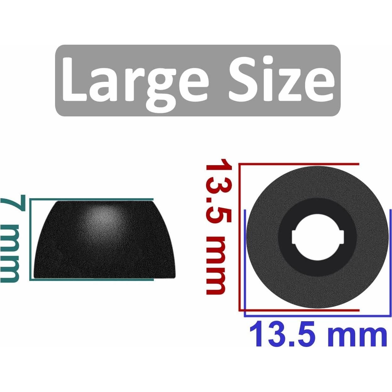 Puntas de Espuma de Memoria para Samsung Galaxy Buds 2 Pro - Negro