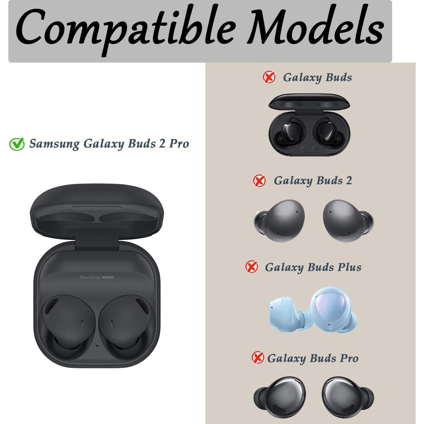 Puntas de Silicona de Repuesto UOWGA para Galaxy Buds 2 Pro - 6 Tamaños