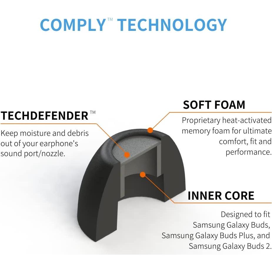 Consejos de Espuma Comply para Galaxy Buds - Medianos (3 pares)