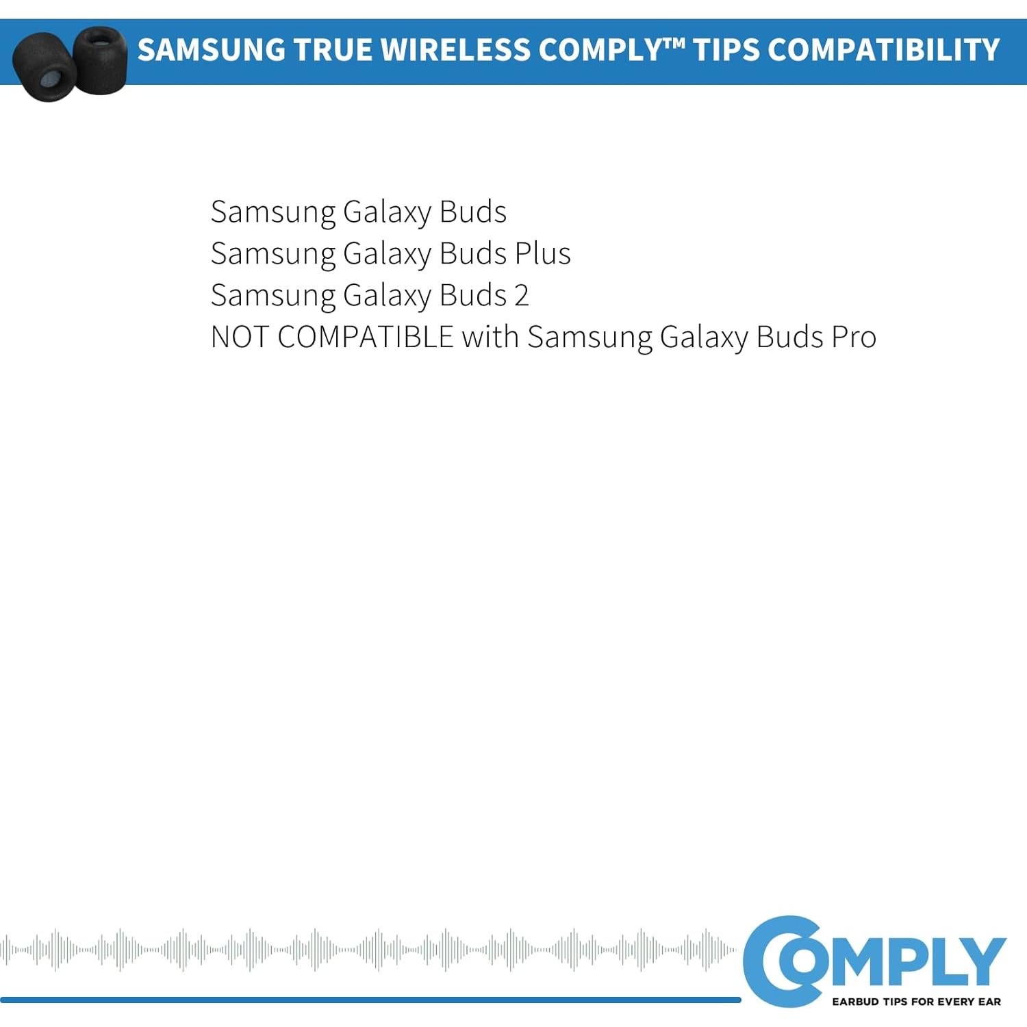 Consejos de Espuma Comply para Galaxy Buds - Medianos (3 pares)