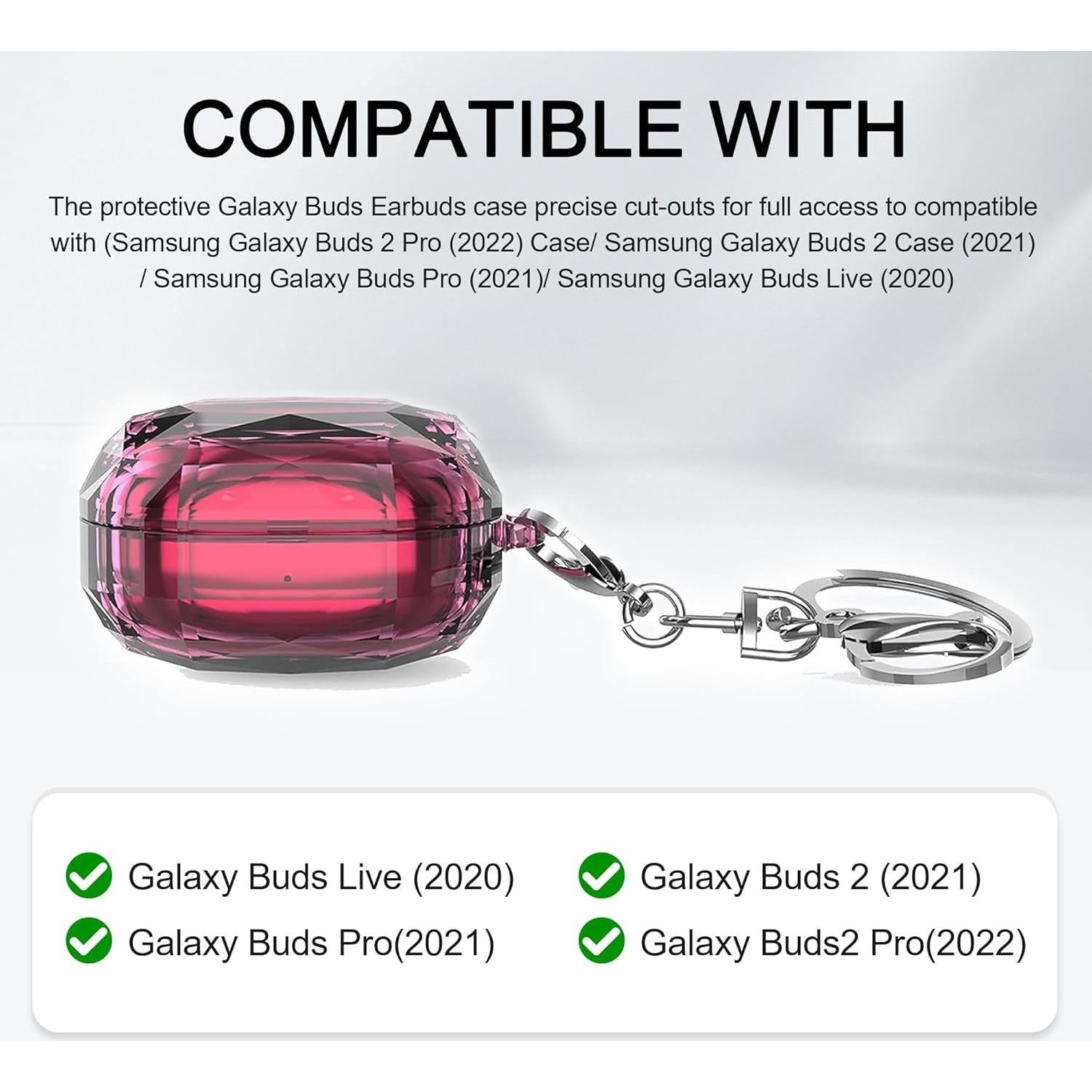 Funda Transparente Sonithos para Galaxy Buds 2 Pro y más