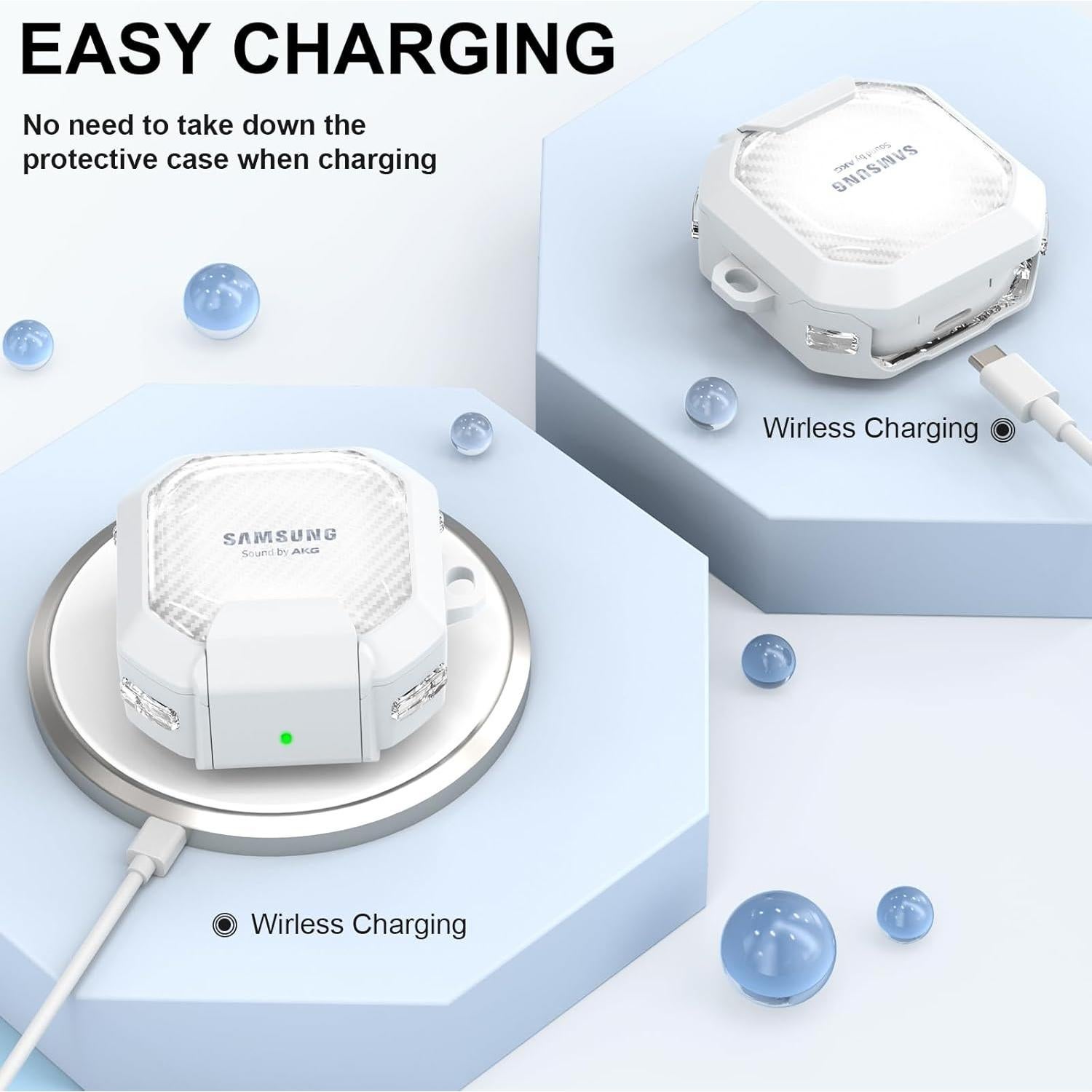 Funda Transparente con Cerradura para Galaxy Buds - MHYALUDO