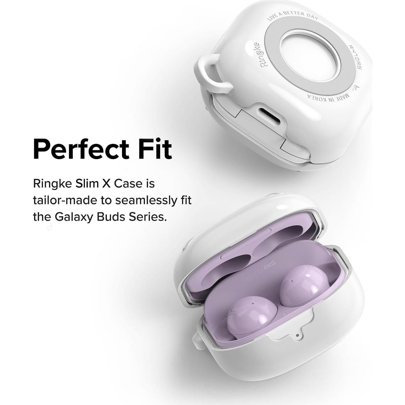 Funda Ringke Slim-X para Galaxy Buds 2 Pro y Buds Live - Blanco