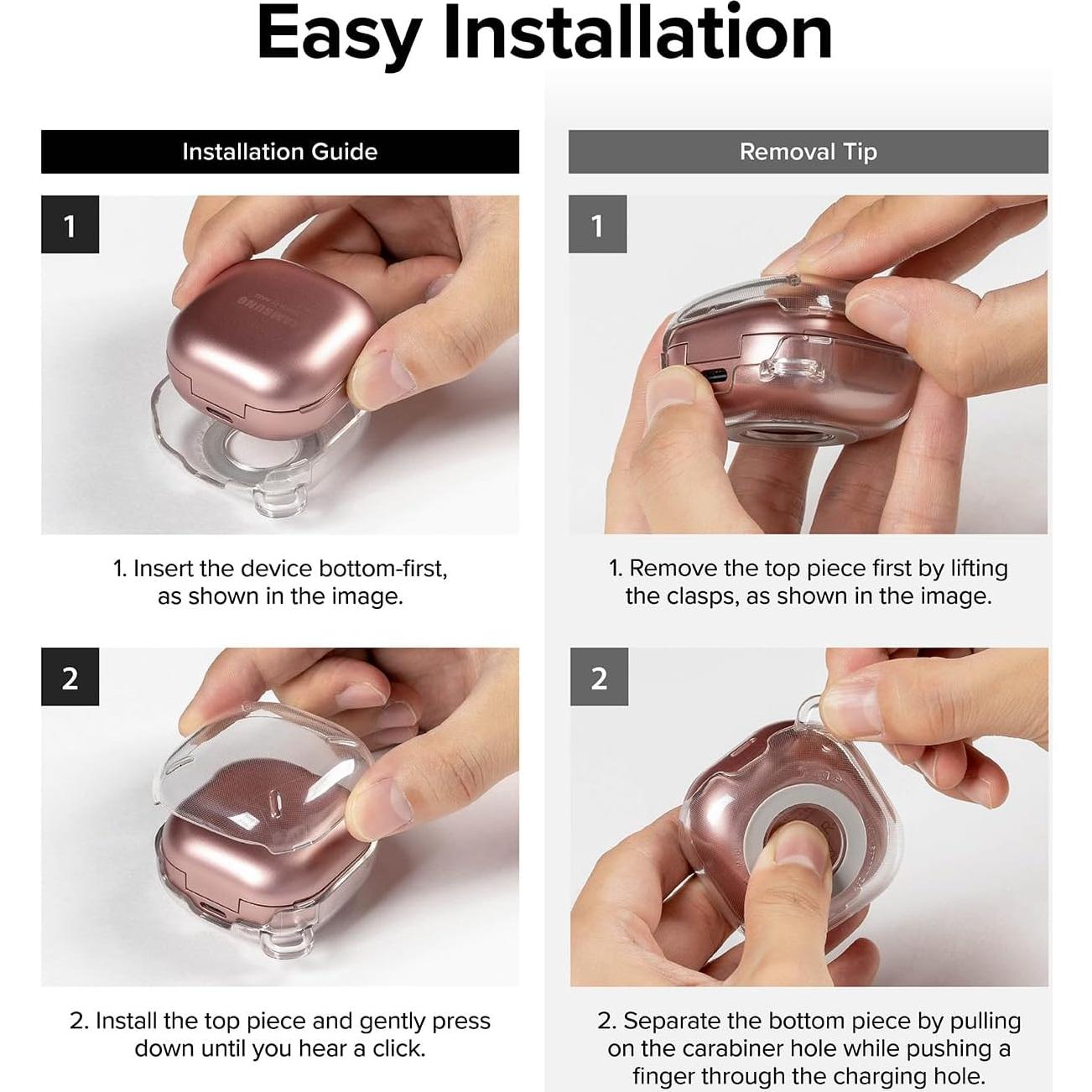 Funda Ringke Slim-X para Galaxy Buds 2 Pro y Buds Live - Blanco