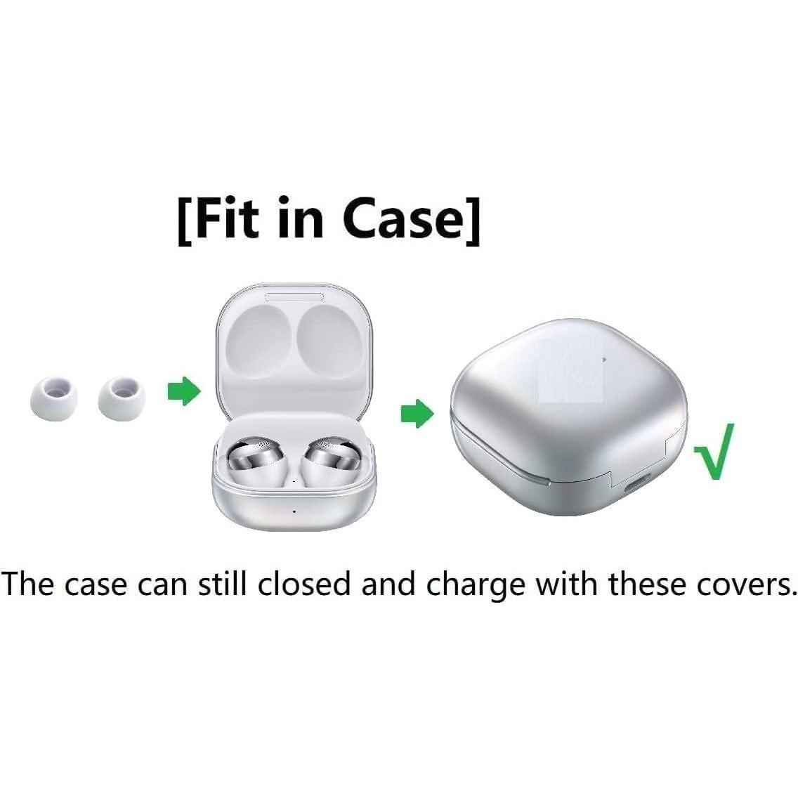 Puntas de oído de silicona JNSA para Galaxy Buds Pro - 12 pares