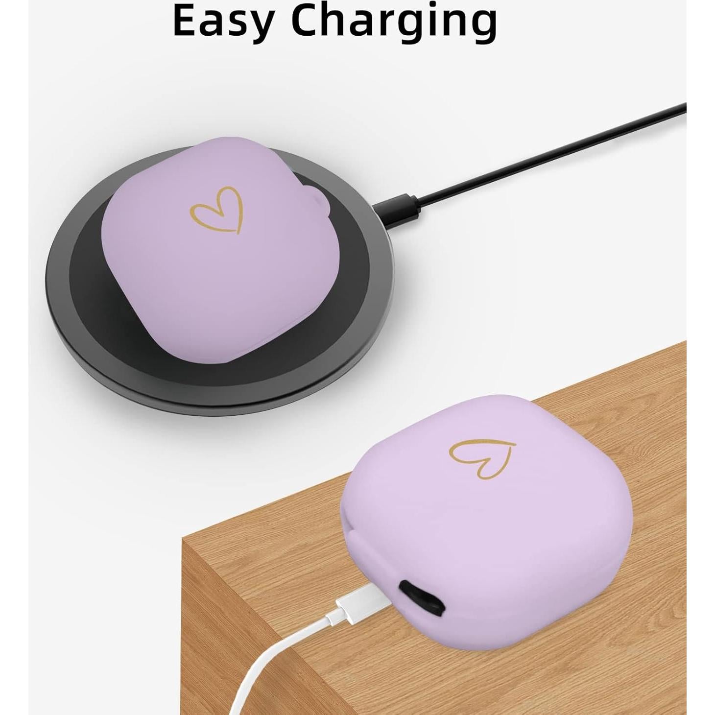 Funda de Silicona AIIEKZ para Galaxy Buds FE/2/Pro - Morado