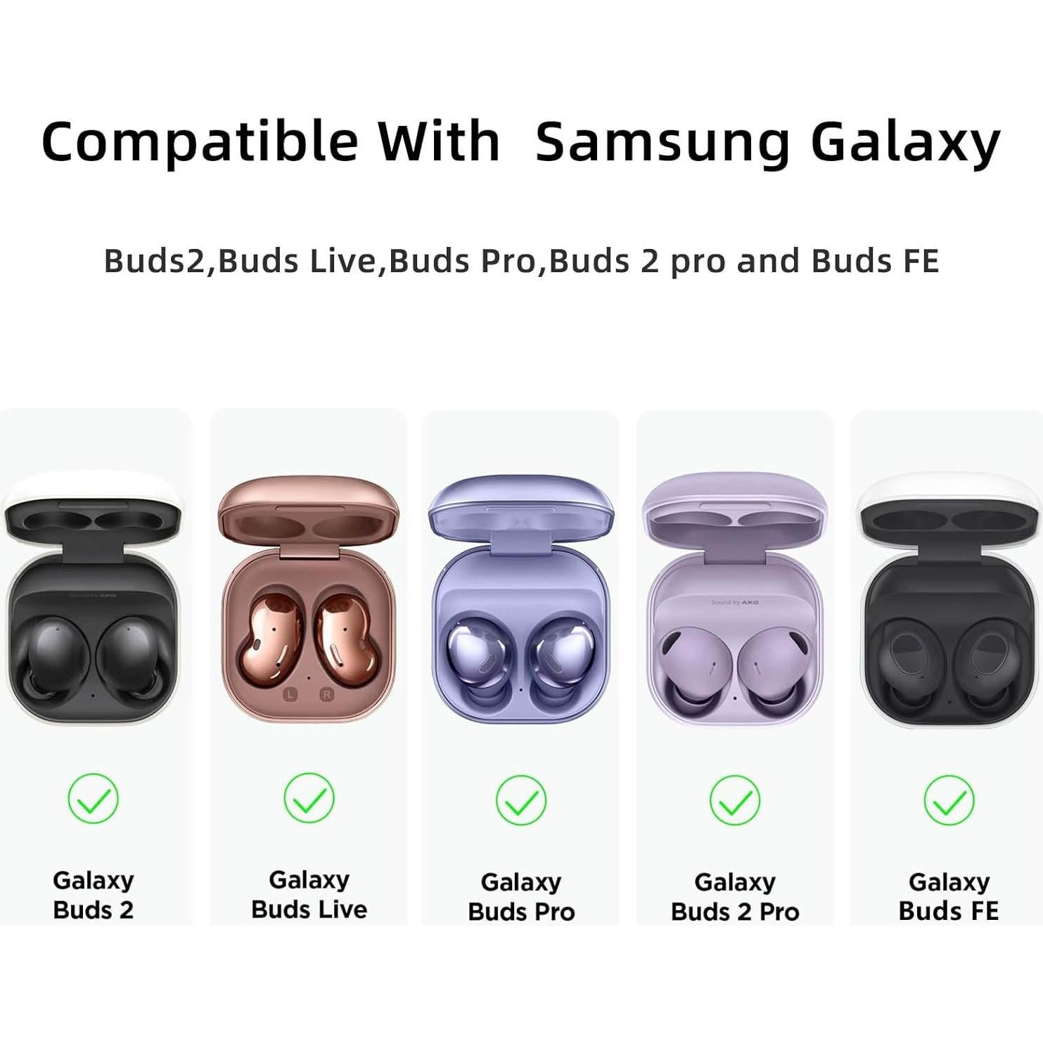 Funda de Silicona AIIEKZ para Galaxy Buds FE/2/Pro - Morado