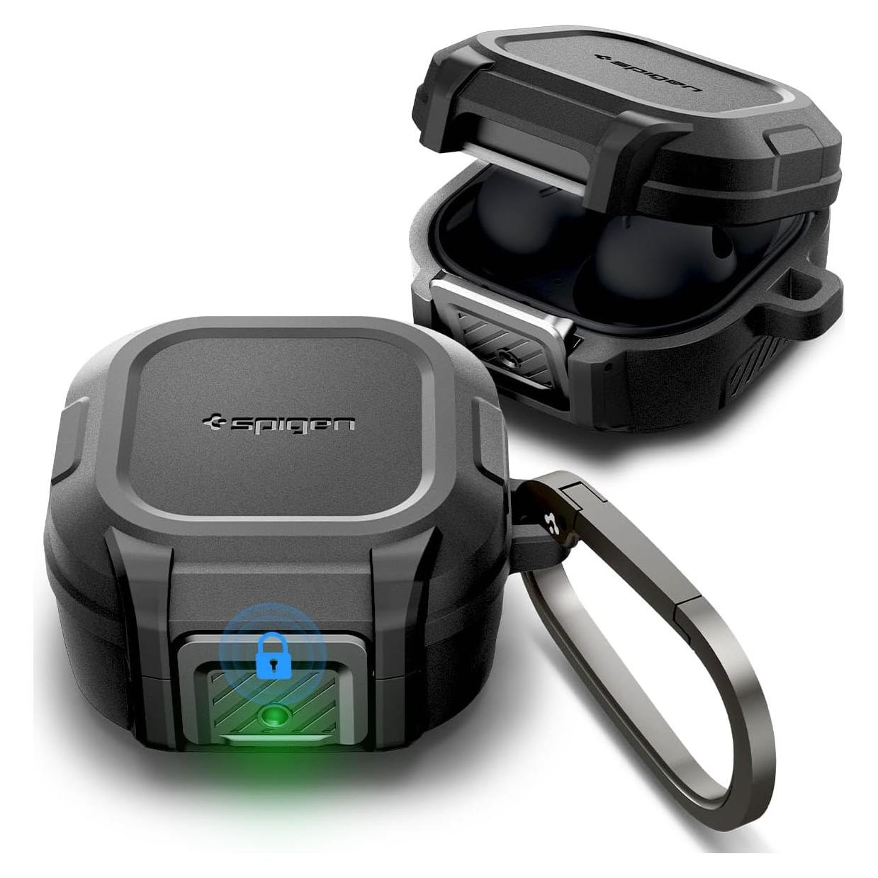 Funda Spigen Lock Fit para Galaxy Buds Core/FE/2 Pro/2/Pro/Live - Negro