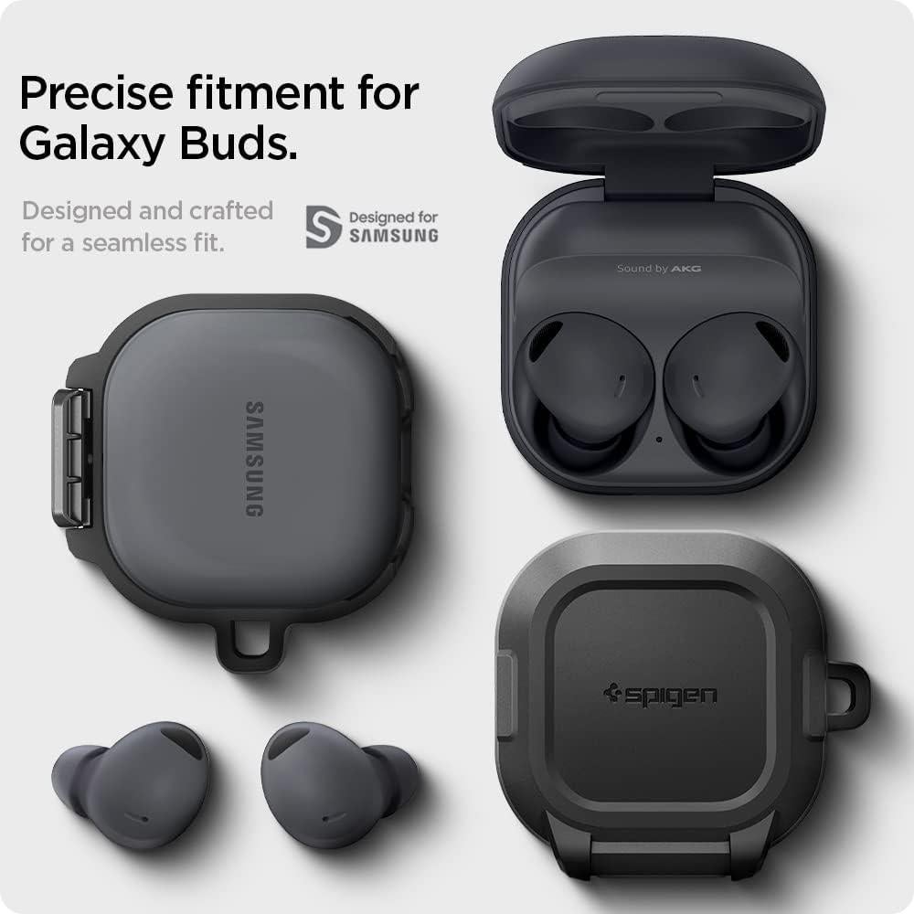 Funda Spigen Lock Fit para Galaxy Buds Core/FE/2 Pro/2/Pro/Live - Negro