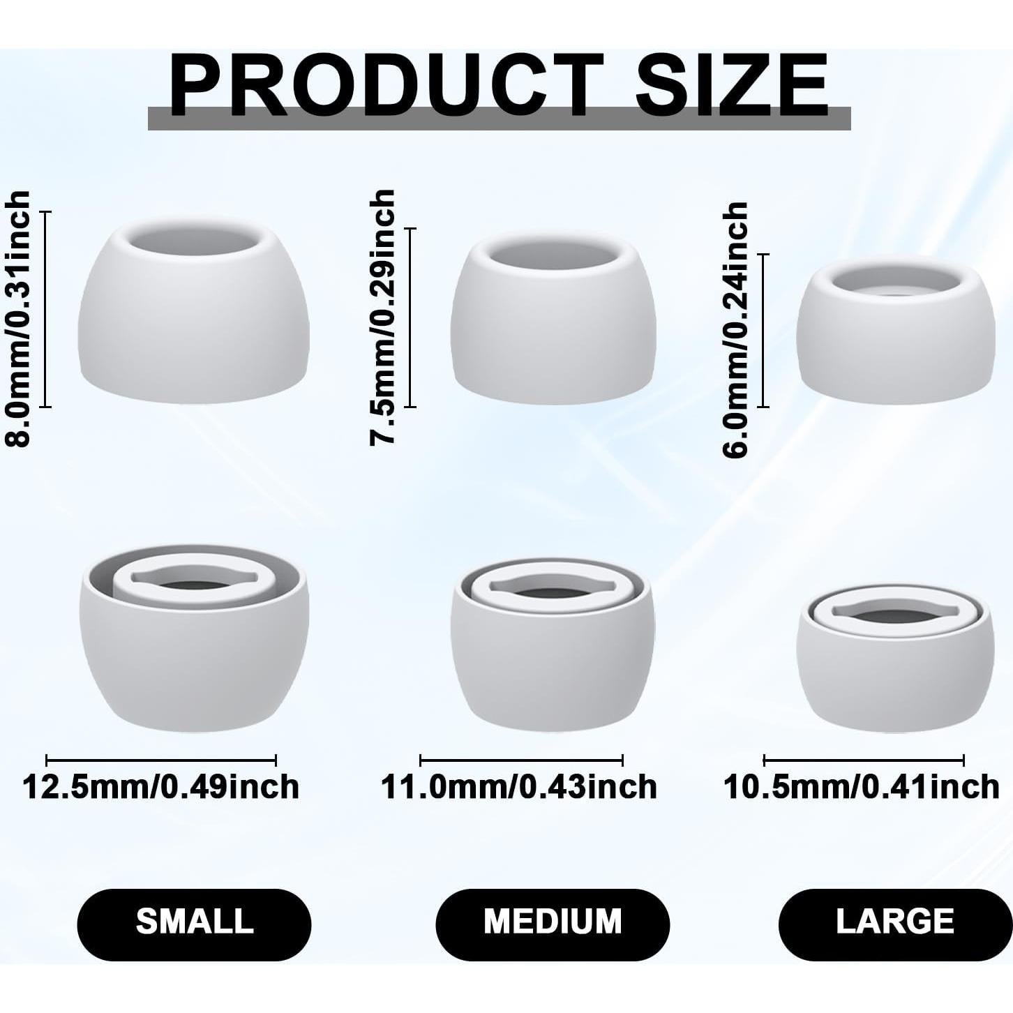 Puntas de Silicona Reemplazo hopopower para Galaxy Buds Pro S/M/L