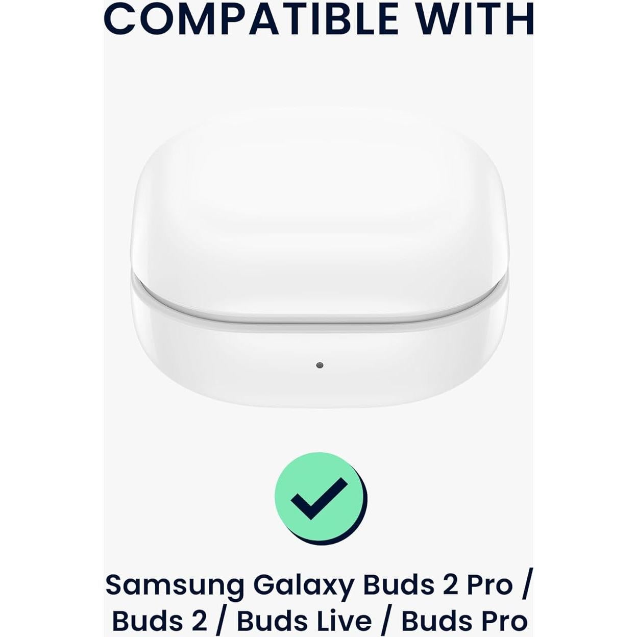 Funda Dura kwmobile para Auriculares Samsung Galaxy Buds - Transparente/Rosa