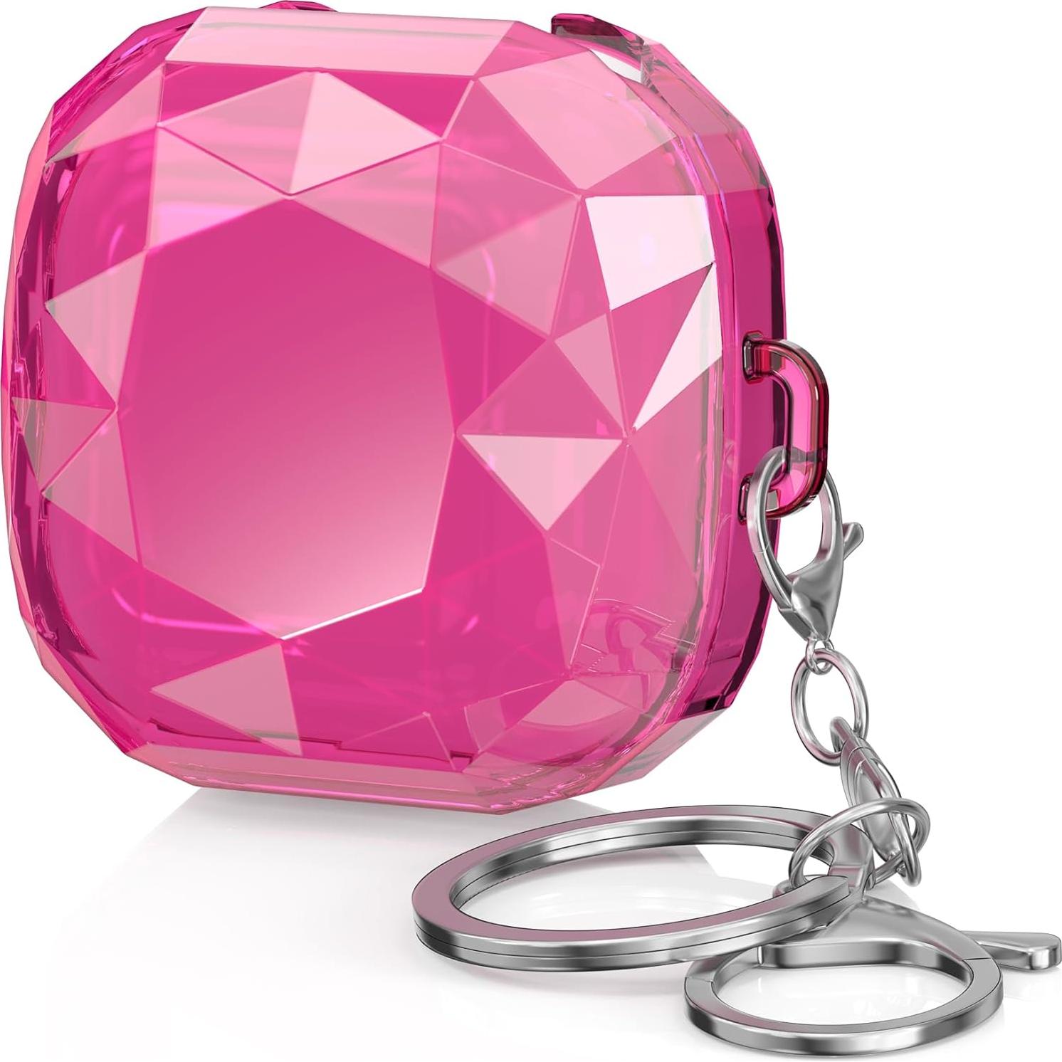 Funda Dura kwmobile para Auriculares Samsung Galaxy Buds - Transparente/Rosa